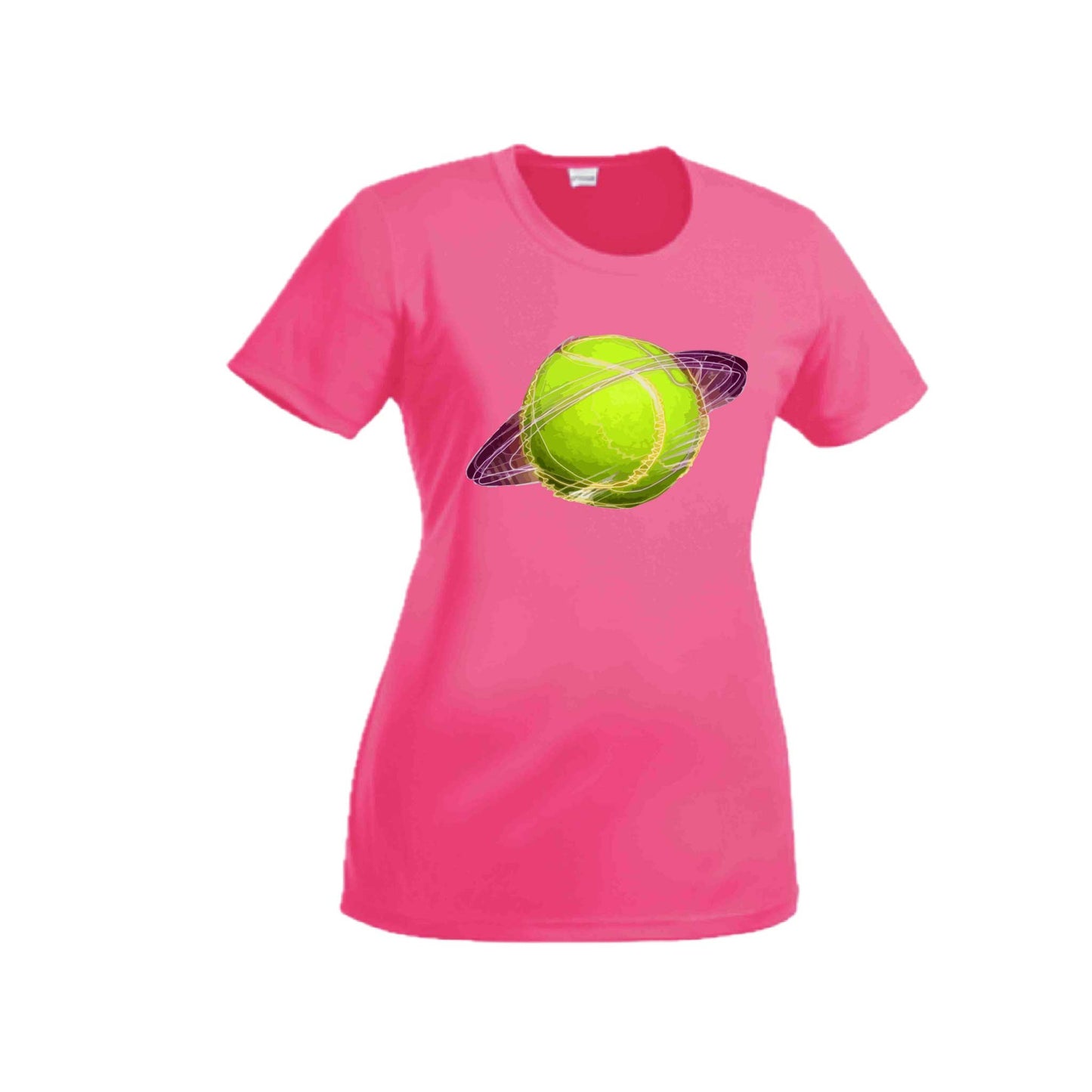 Galactic Tennis | Women’s Short Sleeve Crewneck Tennis T-Shirts | 100% Polyester