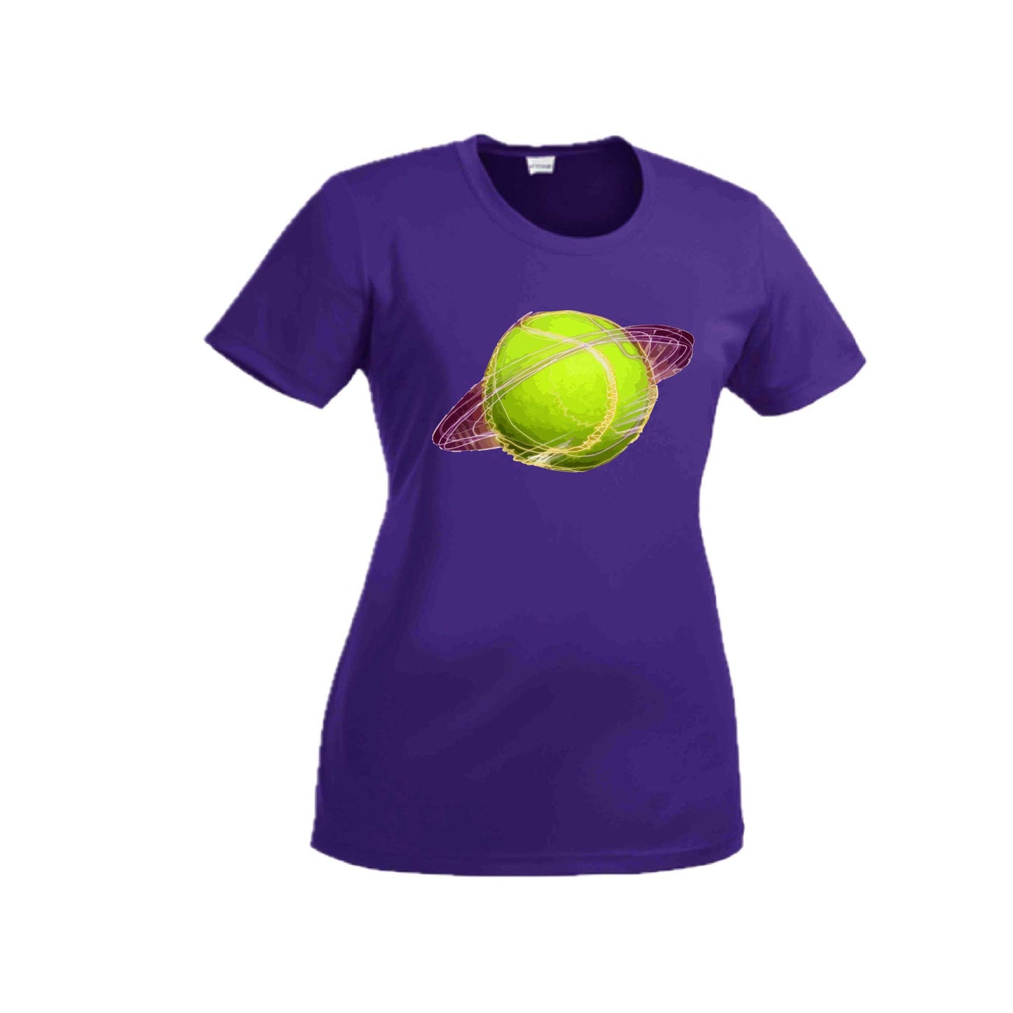 Galactic Tennis | Women’s Short Sleeve Crewneck Tennis T-Shirts | 100% Polyester