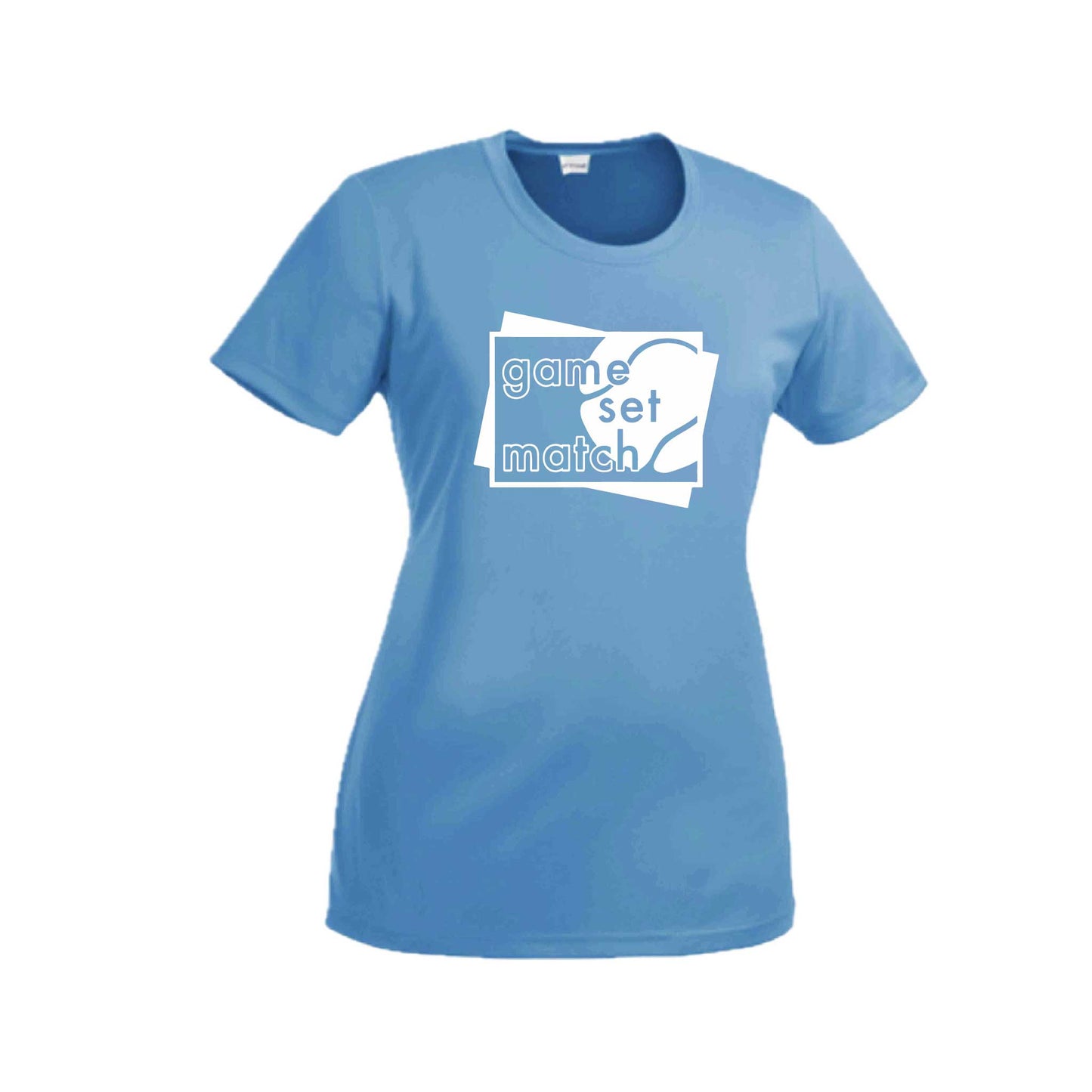 Game Set Match | Women’s Short Sleeve Crewneck Tennis T-Shirts | 100% Polyester