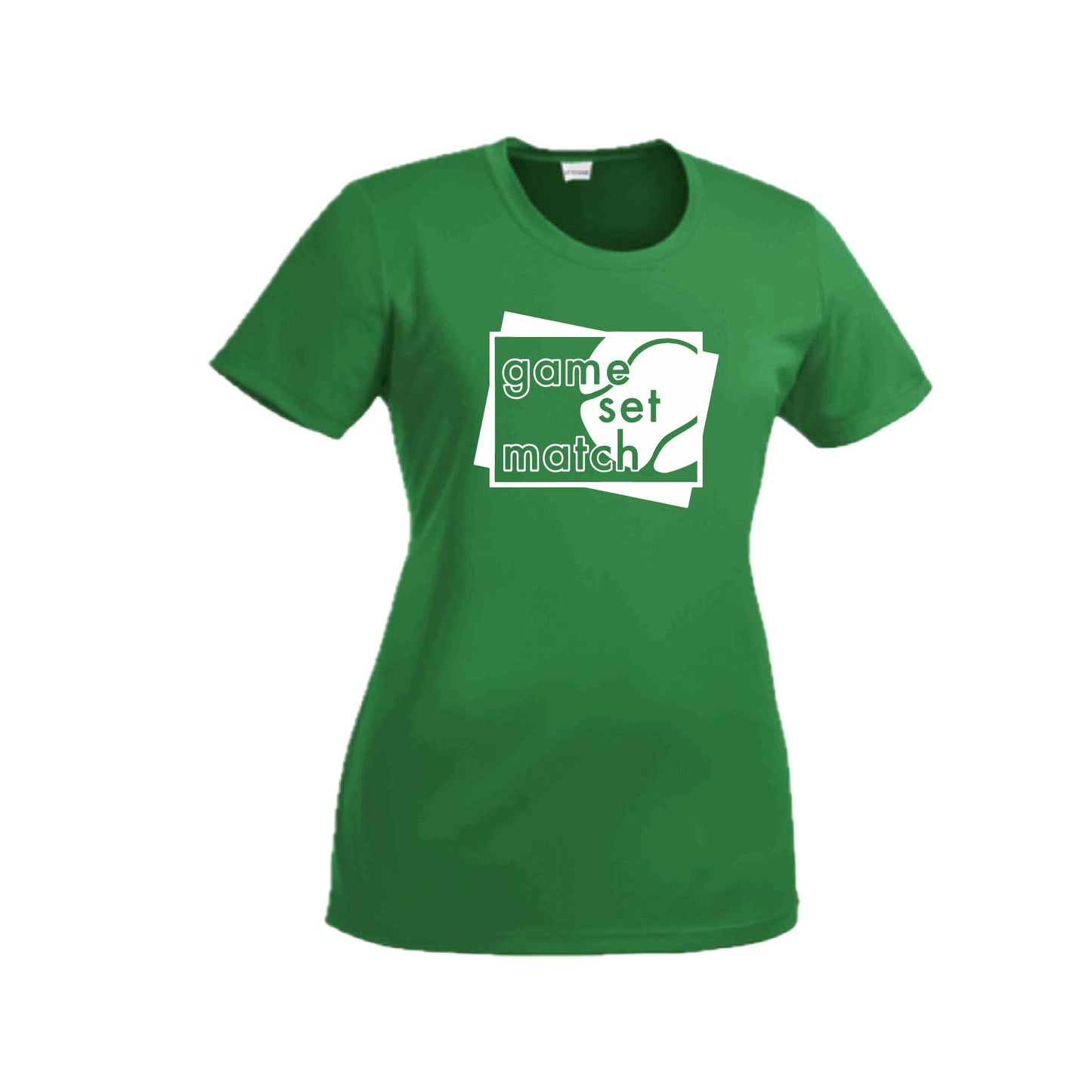Game Set Match | Women’s Short Sleeve Crewneck Tennis T-Shirts | 100% Polyester