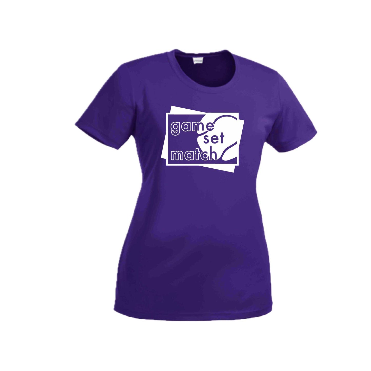 Game Set Match | Women’s Short Sleeve Crewneck Tennis T-Shirts | 100% Polyester