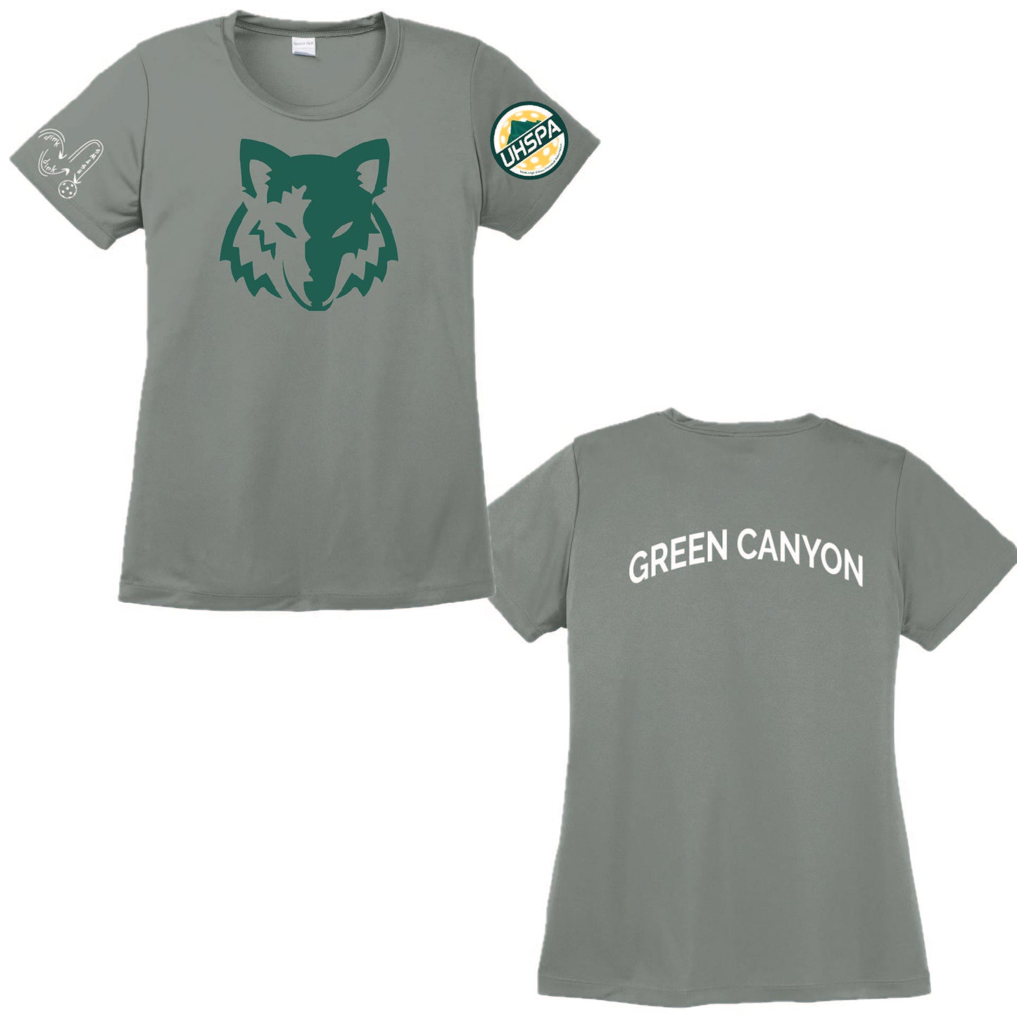 Green Canyon High UHSPA | Women's Short Sleeve Crewneck T-Shirts | 100% Polyester