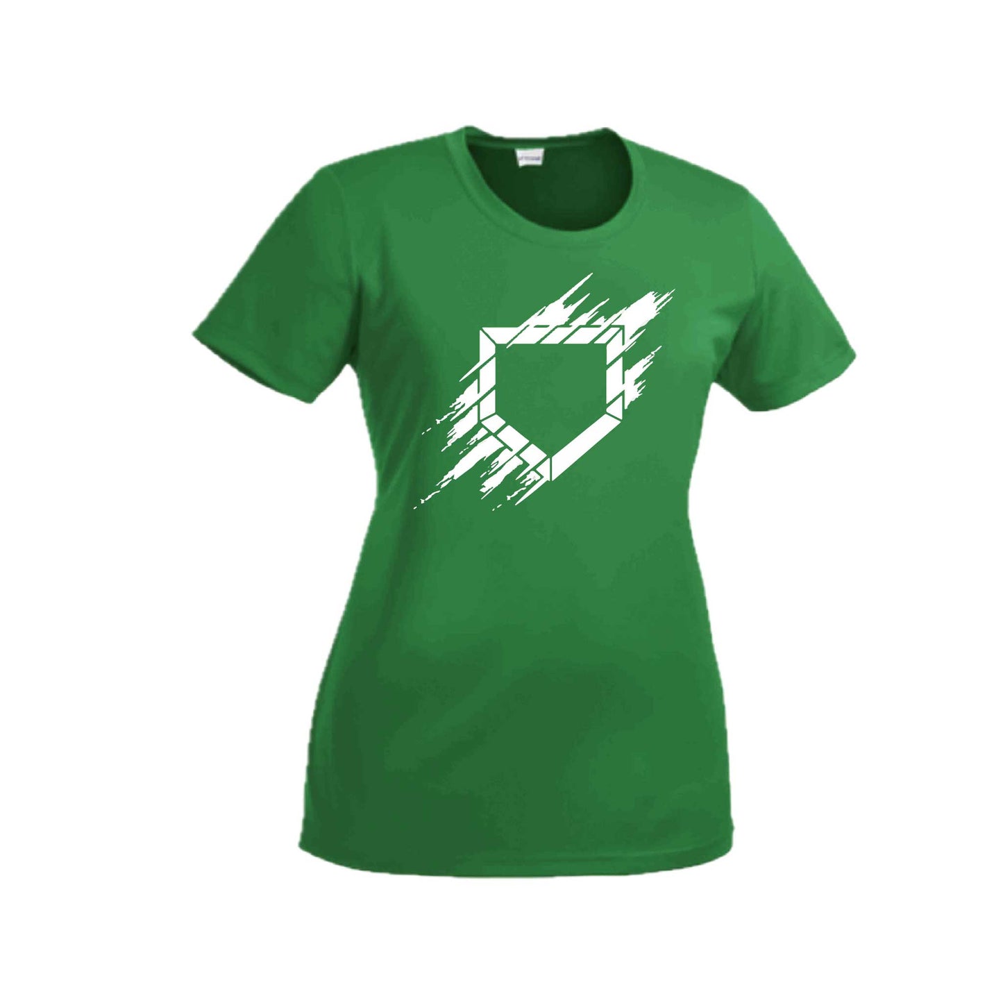 Home Plate | Women’s Short Sleeve Crewneck Baseball T-Shirts | 100% Polyester