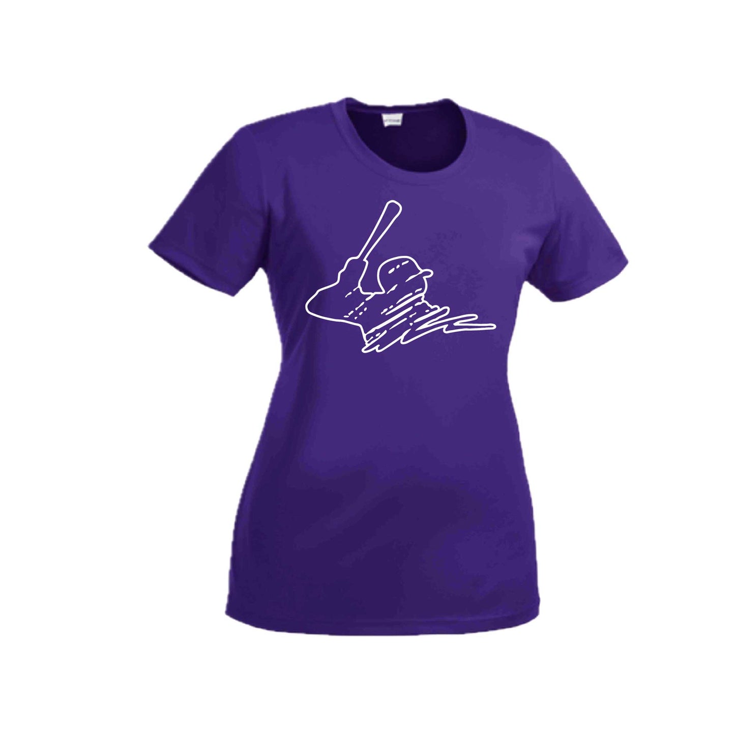 Baseball Player | Women’s Short Sleeve Crewneck Baseball T-Shirts | 100% Polyester