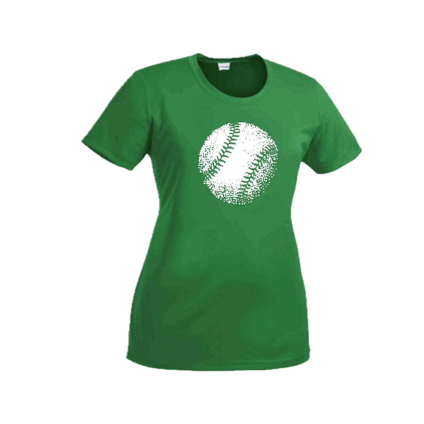 Retro Baseball | Women’s Short Sleeve Crewneck Baseball T-Shirts | 100% Polyester