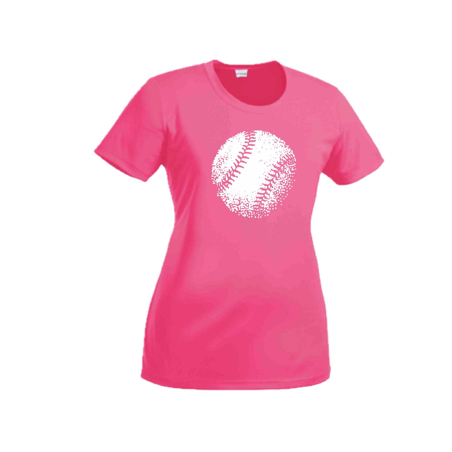 Retro Baseball | Women’s Short Sleeve Crewneck Baseball T-Shirts | 100% Polyester