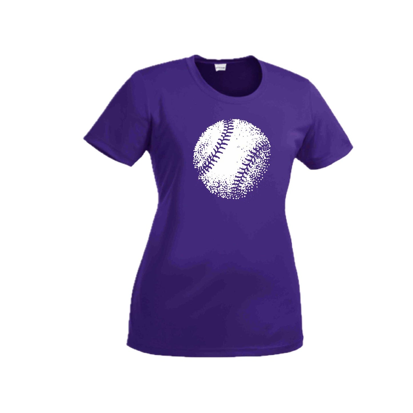 Retro Baseball | Women’s Short Sleeve Crewneck Baseball T-Shirts | 100% Polyester