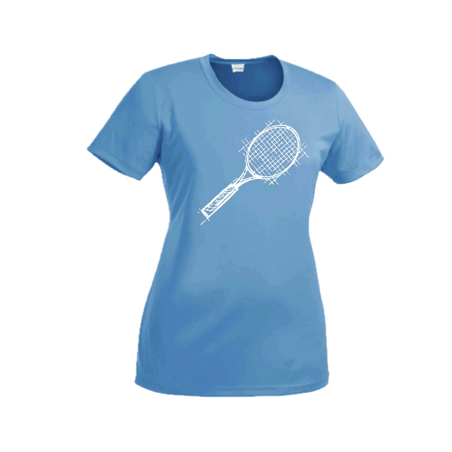 Retro Tennis | Women’s Short Sleeve Crewneck Tennis T-Shirts | 100% Polyester