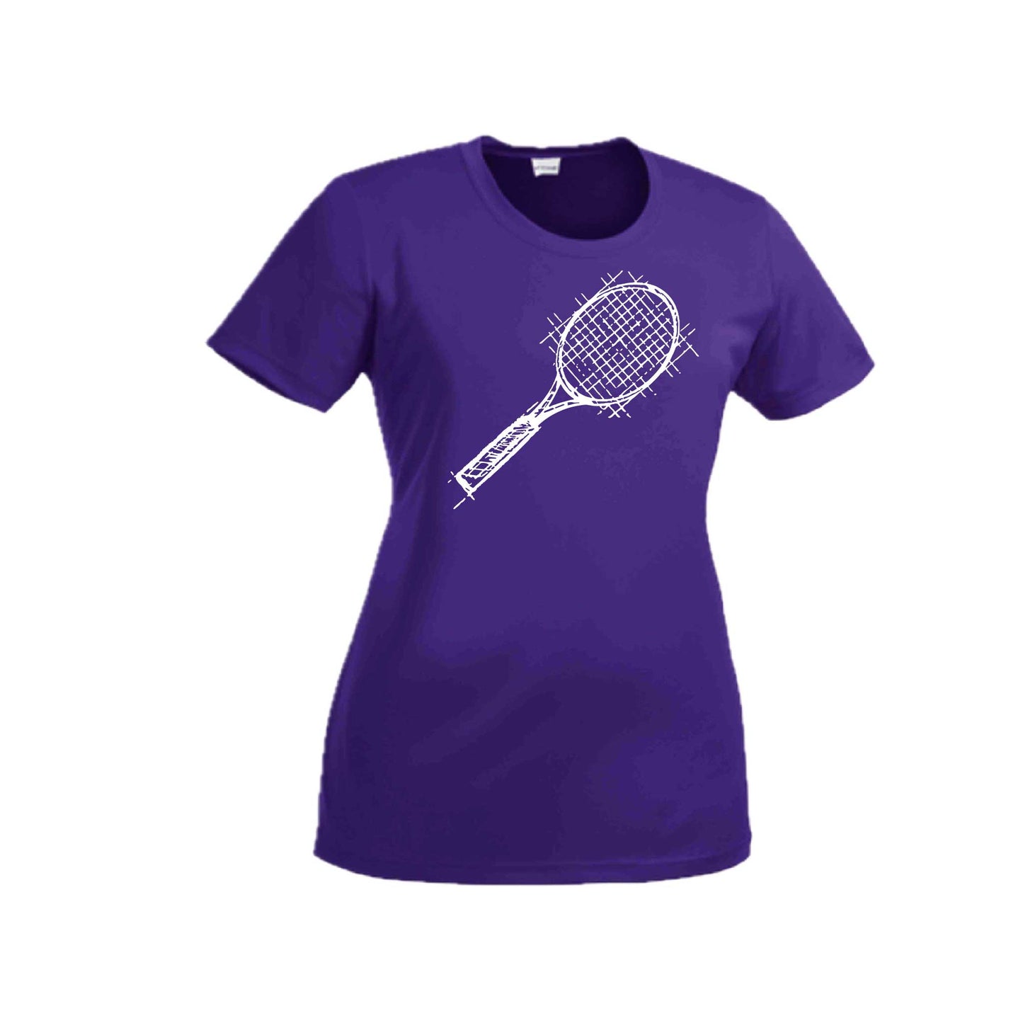 Retro Tennis | Women’s Short Sleeve Crewneck Tennis T-Shirts | 100% Polyester