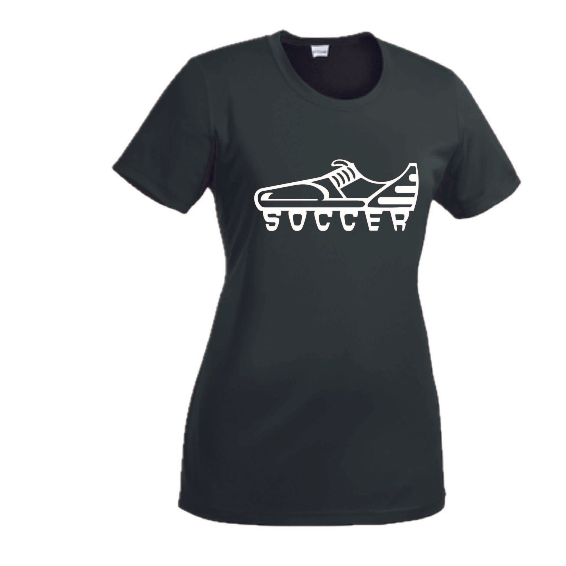 Soccer Cleat | Women’s Short Sleeve Crewneck Soccer T-Shirts | 100% Polyester