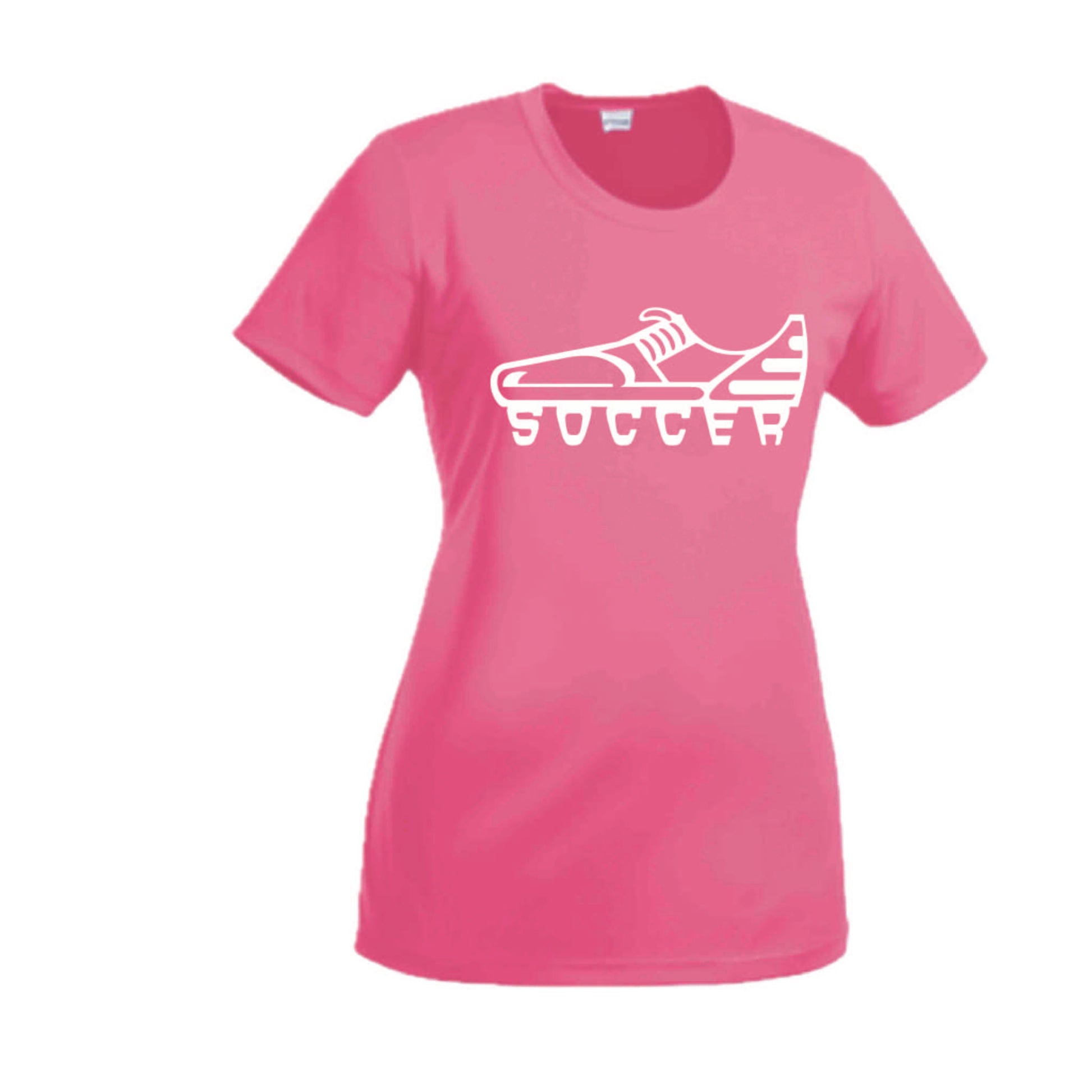 Soccer Cleat | Women’s Short Sleeve Crewneck Soccer T-Shirts | 100% Polyester