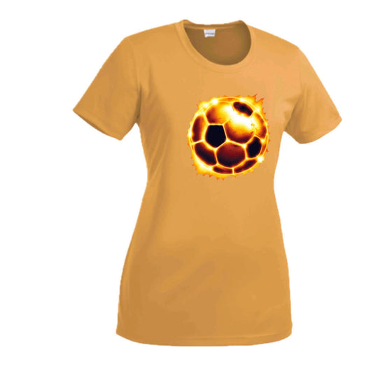 Soccer Radioactive | Women’s Short Sleeve Crewneck Soccer T-Shirts | 100% Polyester