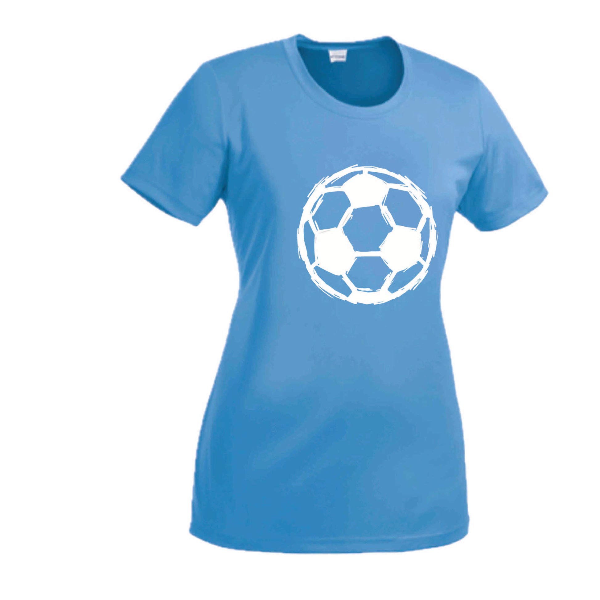 Soccer Sketched | Women’s Short Sleeve Crewneck Soccer T-Shirts | 100% Polyester