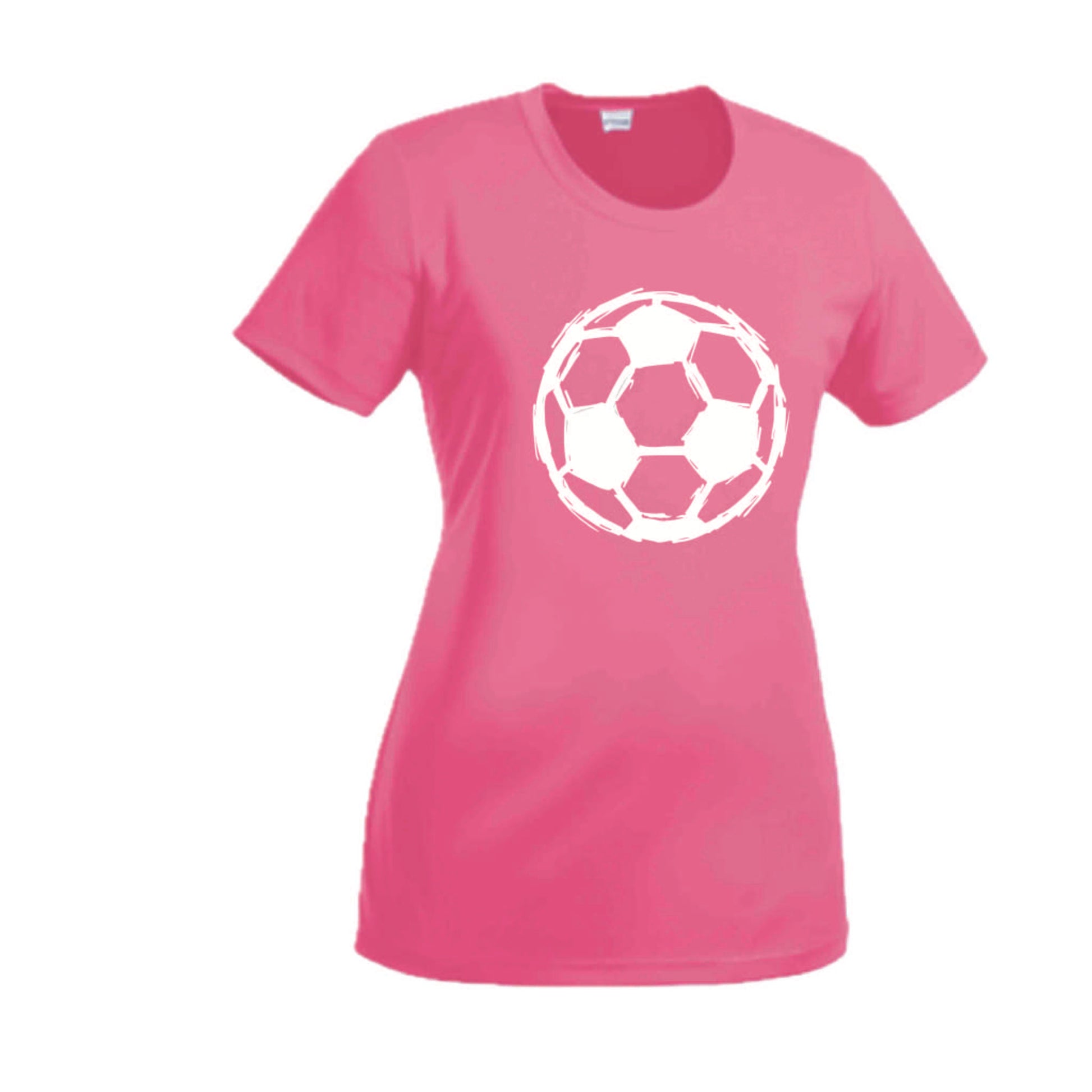 Soccer Sketched | Women’s Short Sleeve Crewneck Soccer T-Shirts | 100% Polyester