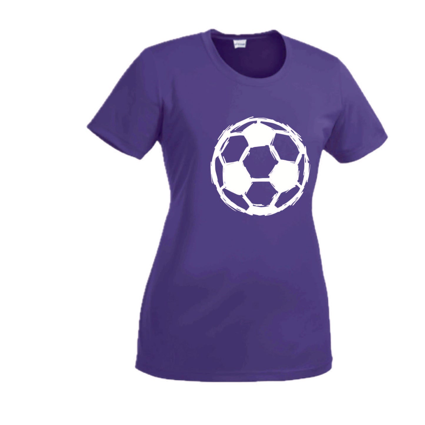 Soccer Sketched | Women’s Short Sleeve Crewneck Soccer T-Shirts | 100% Polyester