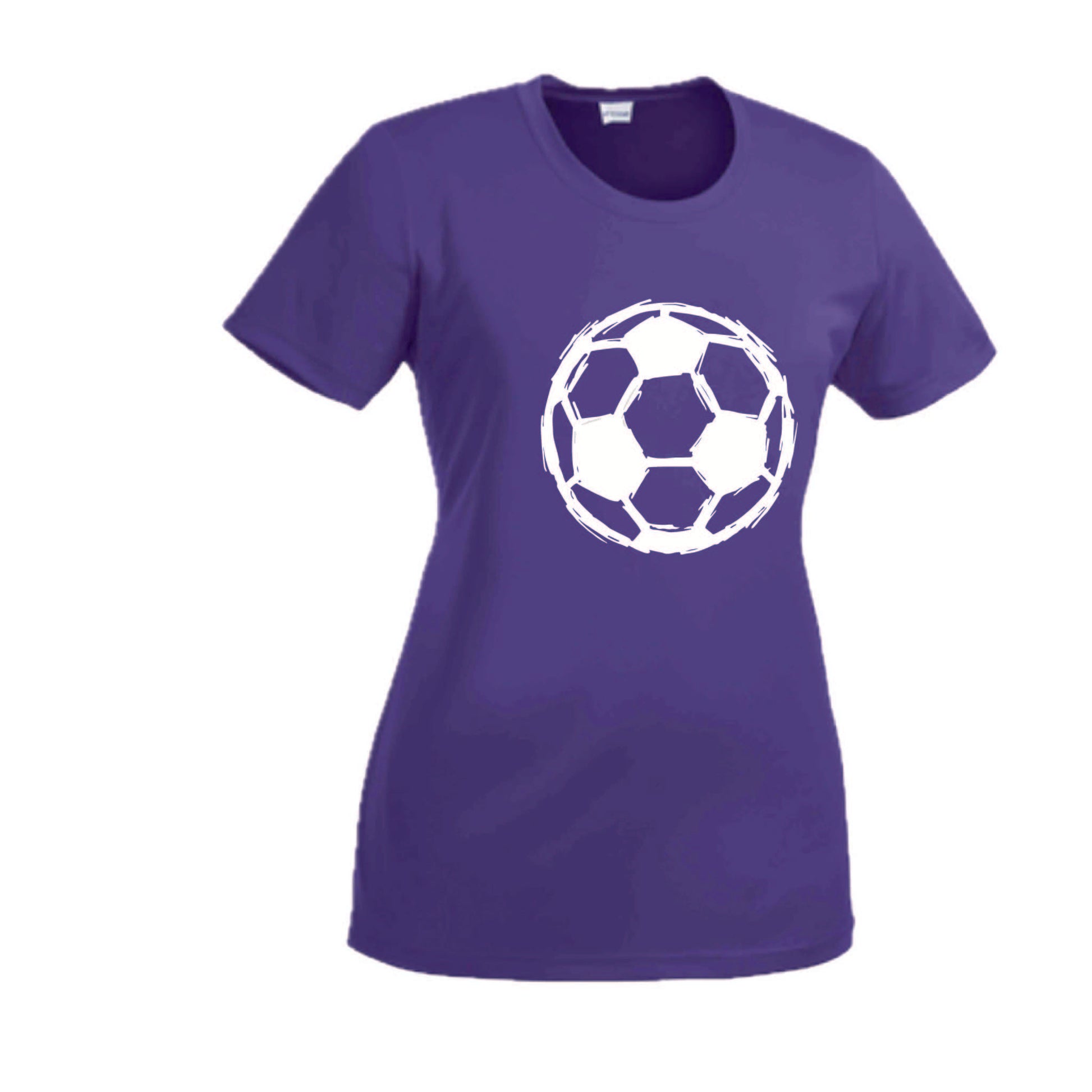Soccer Sketched | Women’s Short Sleeve Crewneck Soccer T-Shirts | 100% Polyester