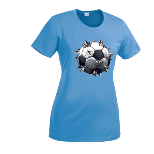 Soccer Spiked | Women’s Short Sleeve Crewneck Soccer T-Shirts | 100% Polyester