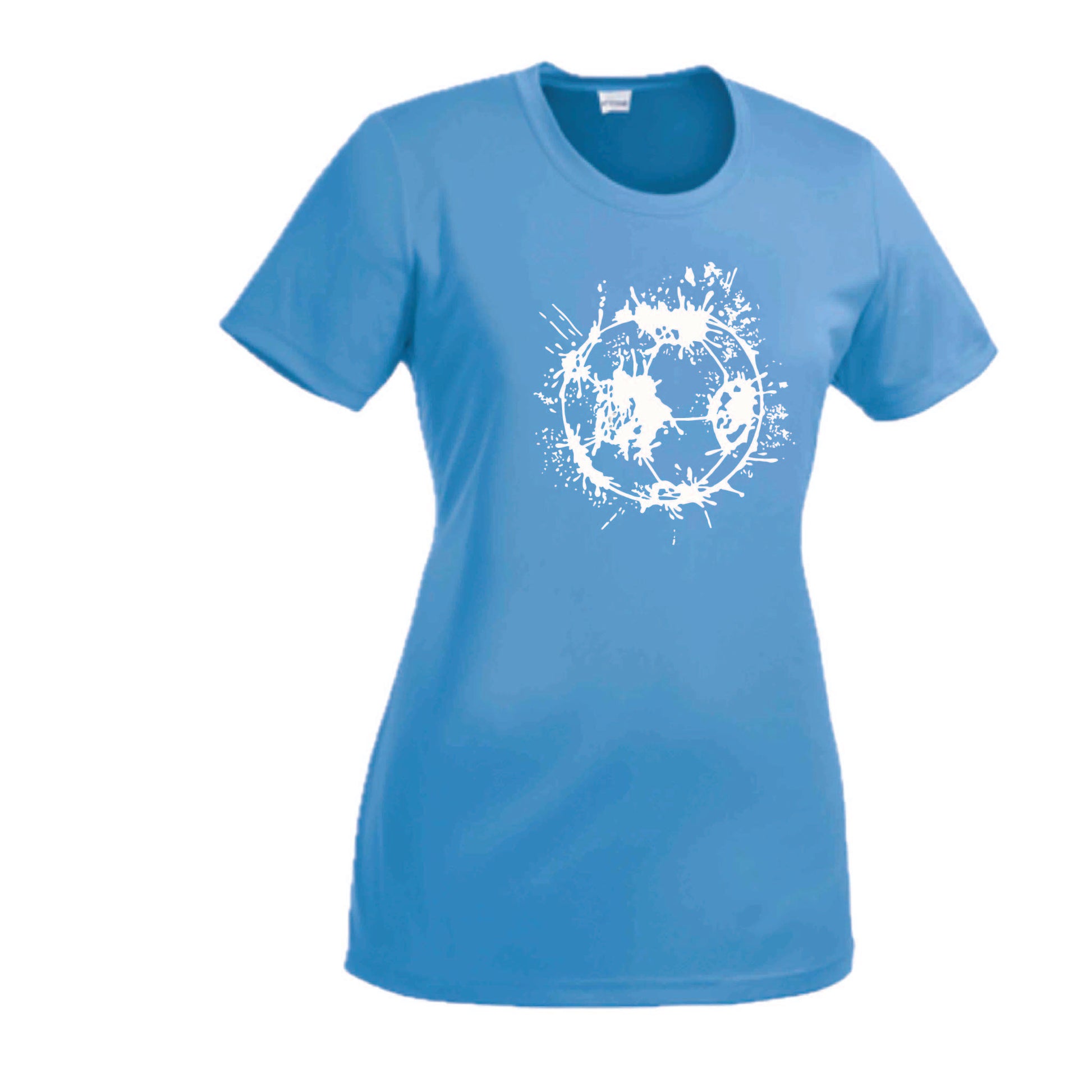Soccer Splatter | Women’s Short Sleeve Crewneck Soccer T-Shirts | 100% Polyester