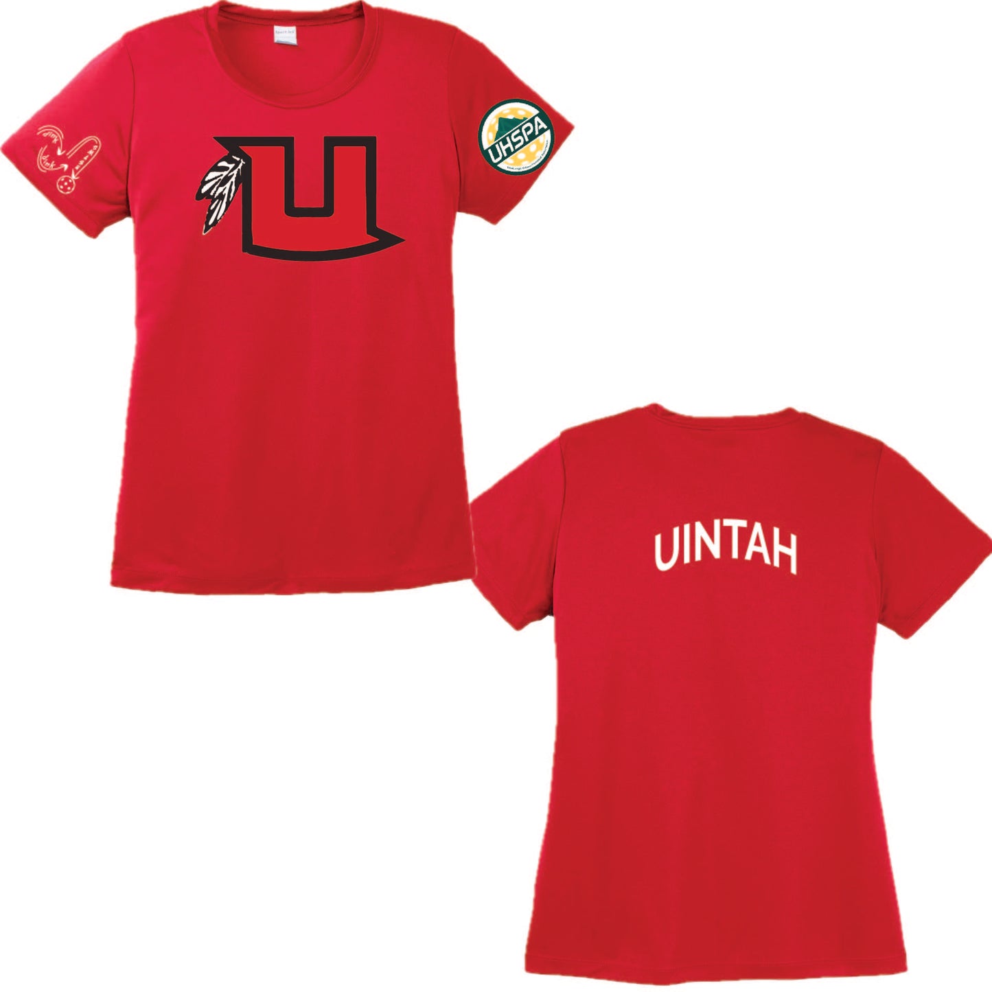 Uintah High UHSPA | Women's Short Sleeve Crewneck T-Shirts | 100% Polyester