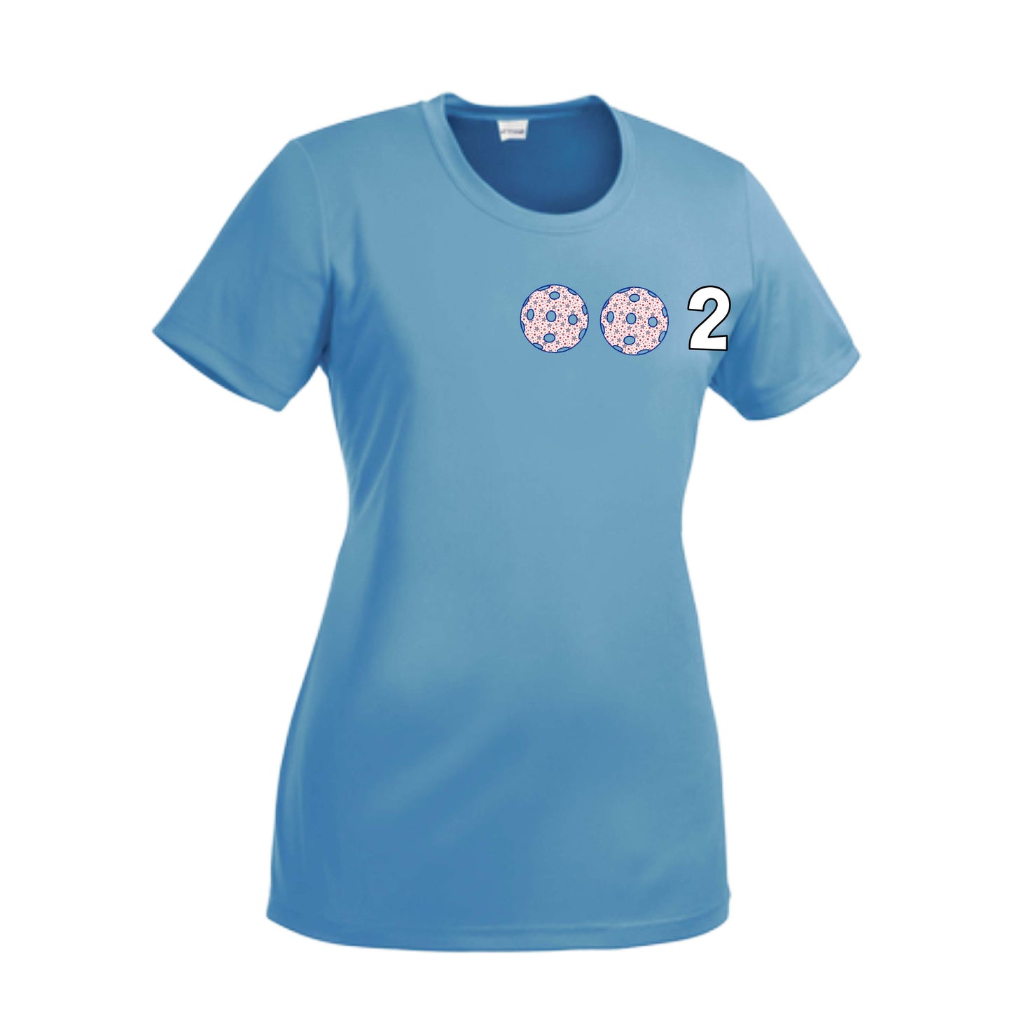 002 (10 Custom Pickleball Colors) | Women’s Short Sleeve Crewneck Pickleball Shirts | 100% Polyester