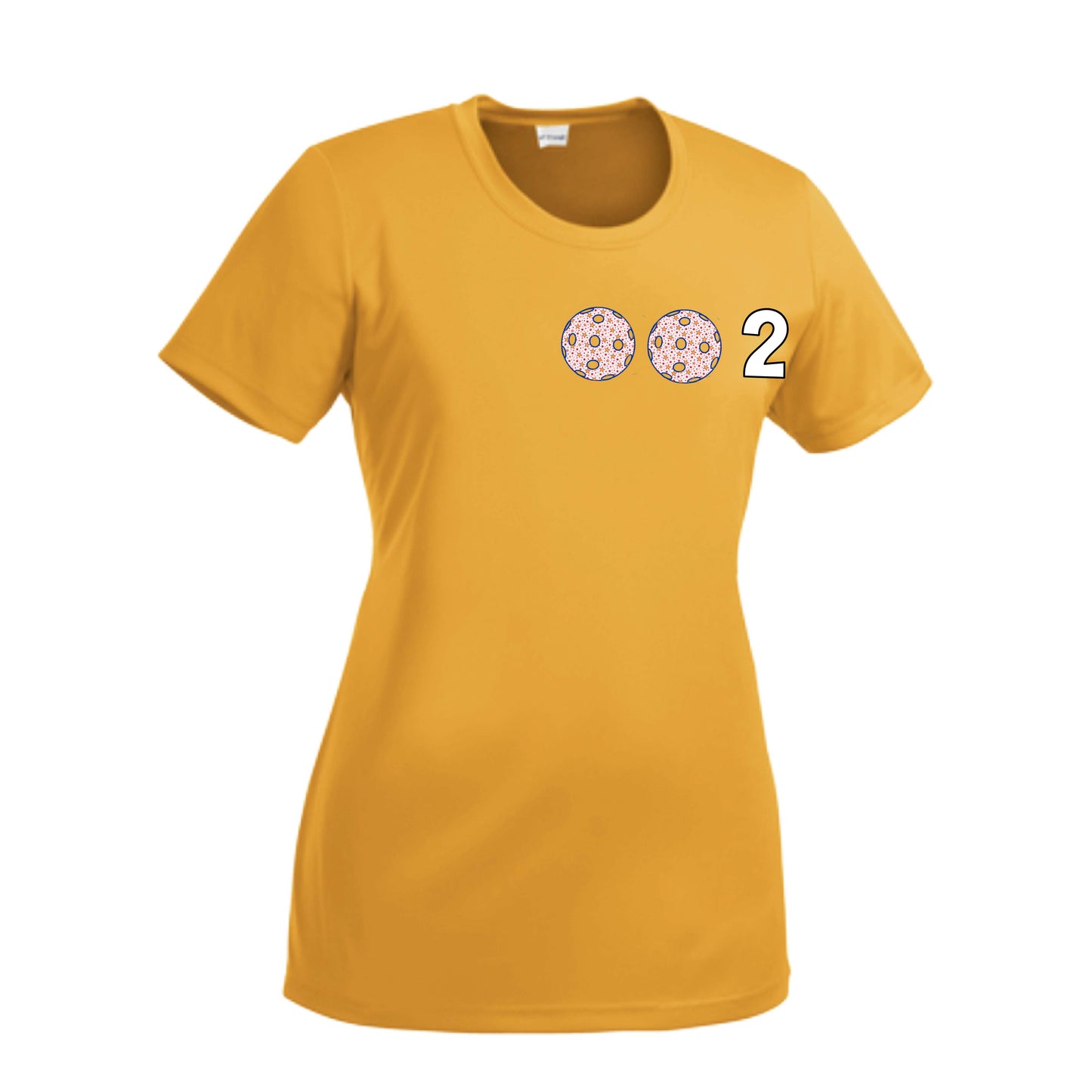 002 (10 Custom Pickleball Colors) | Women’s Short Sleeve Crewneck Pickleball Shirts | 100% Polyester