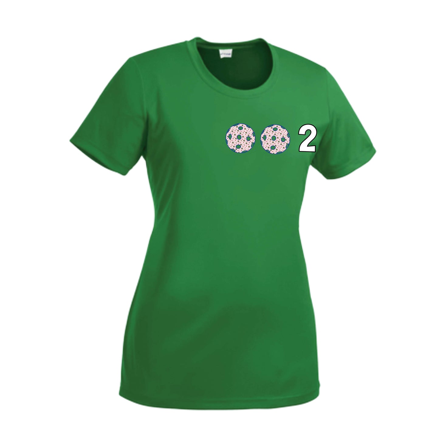 002 (10 Custom Pickleball Colors) | Women’s Short Sleeve Crewneck Pickleball Shirts | 100% Polyester