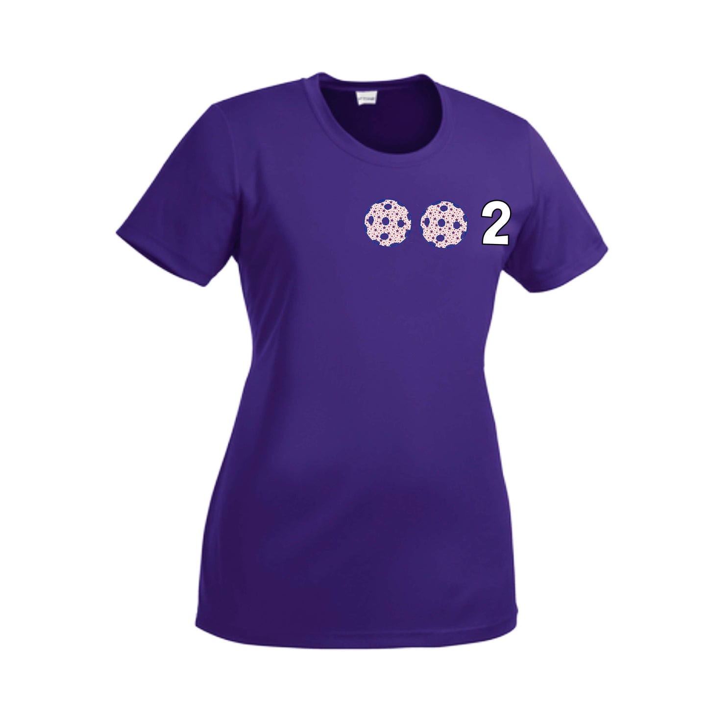 002 (10 Custom Pickleball Colors) | Women’s Short Sleeve Crewneck Pickleball Shirts | 100% Polyester