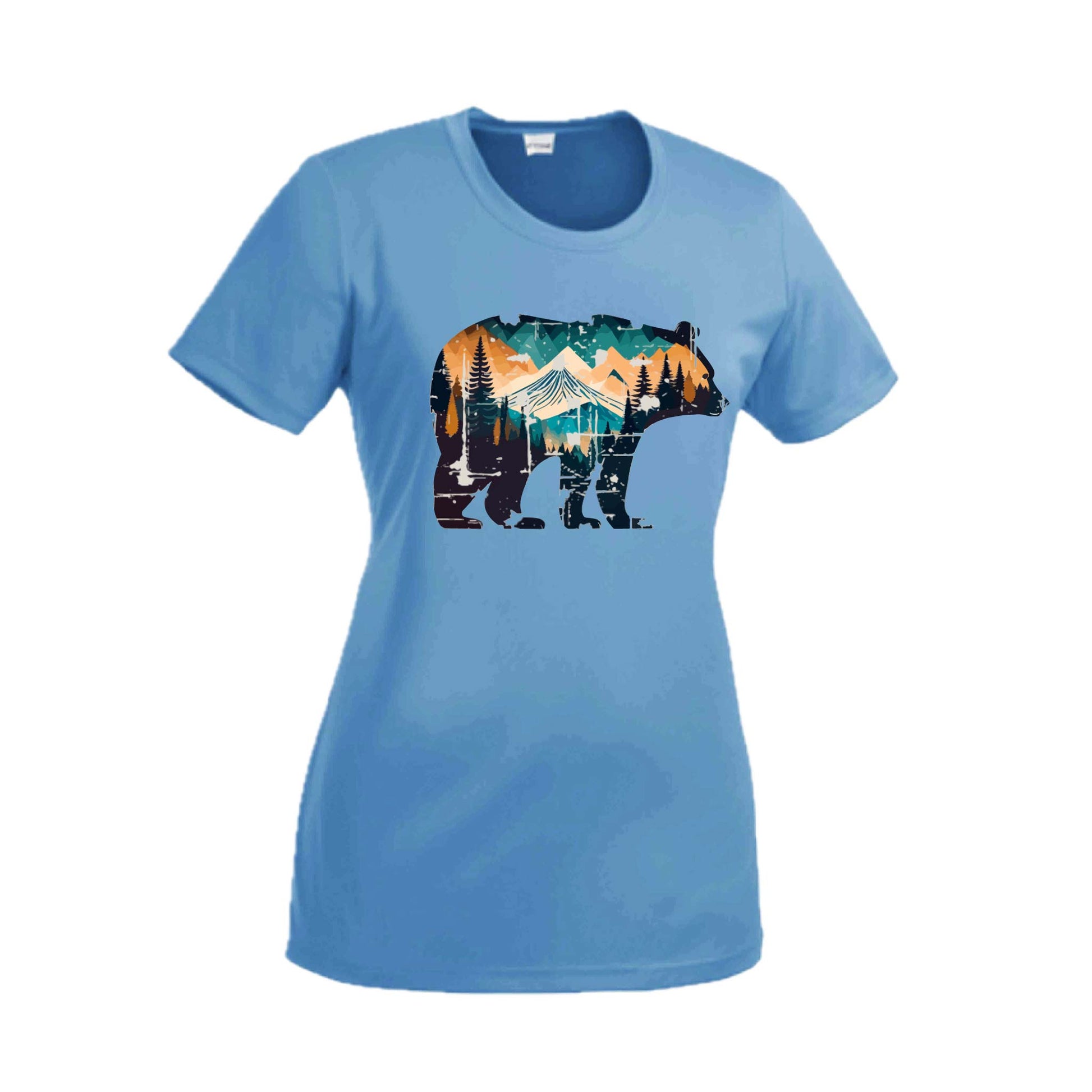 Bear Mountain | Women’s Short Sleeve Crewneck Camping T-Shirts | 100% Polyester