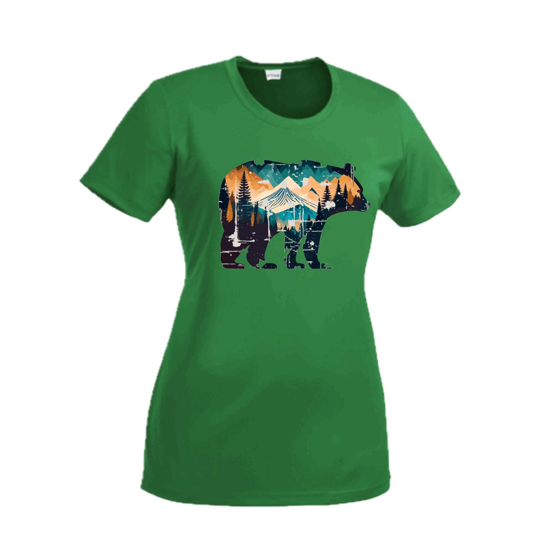 Bear Mountain | Women’s Short Sleeve Crewneck Camping T-Shirts | 100% Polyester