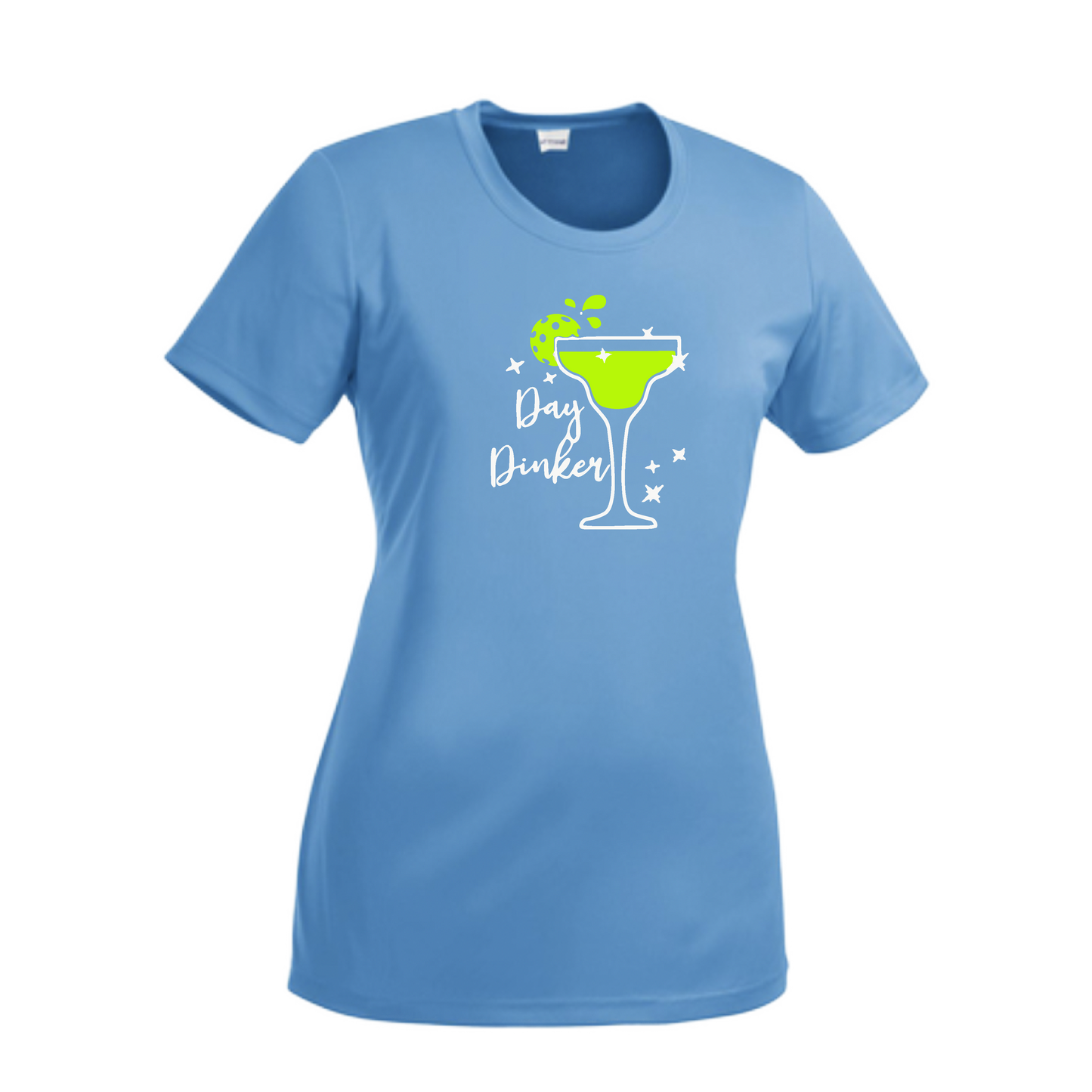 Day Dinker Pickleball Lime | Women’s Short Sleeve Crewneck Pickleball Shirts | 100% Polyester