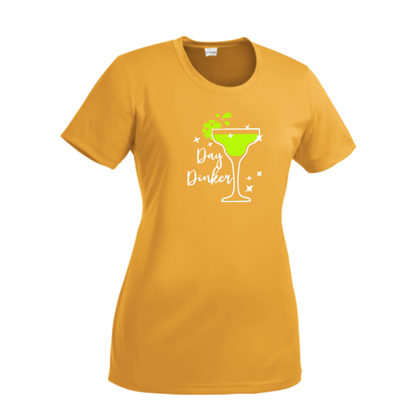 Day Dinker Pickleball Lime | Women’s Short Sleeve Crewneck Pickleball Shirts | 100% Polyester