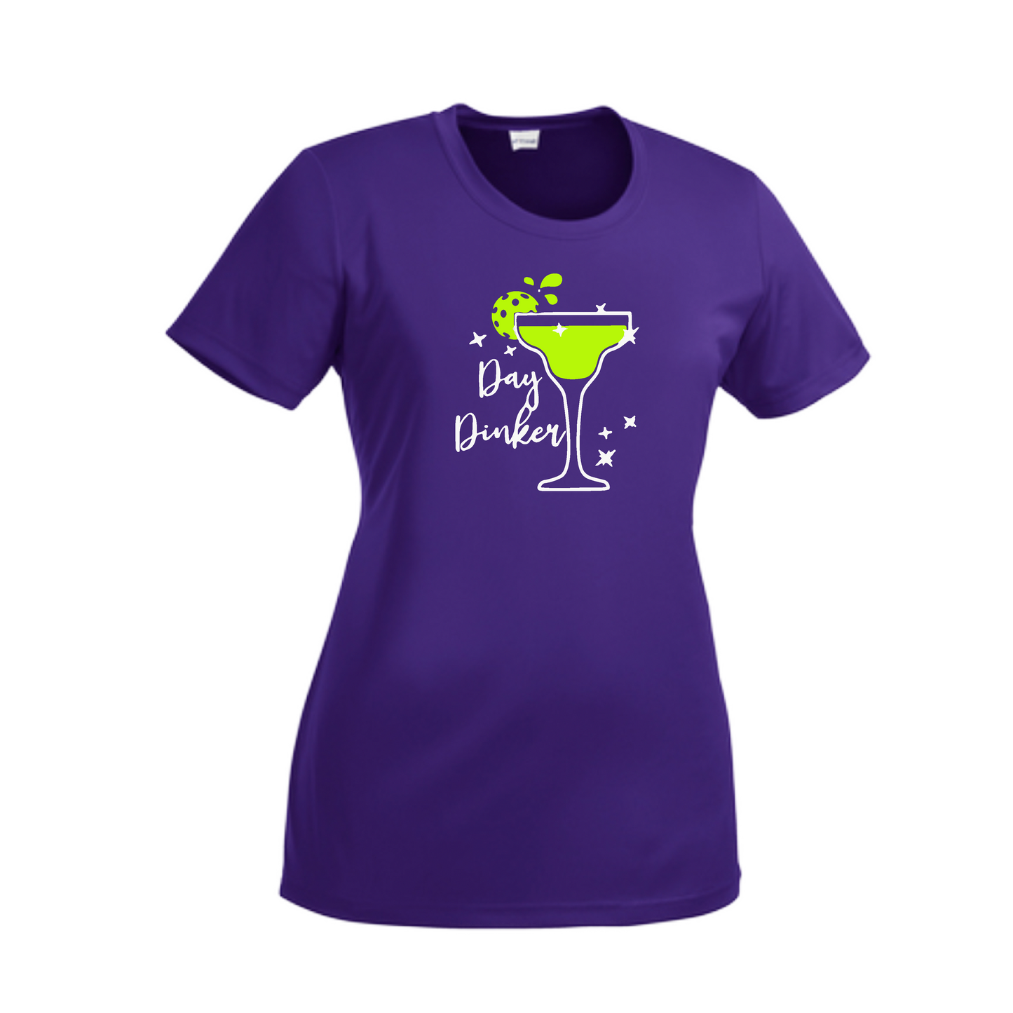 Day Dinker Pickleball Lime | Women’s Short Sleeve Crewneck Pickleball Shirts | 100% Polyester