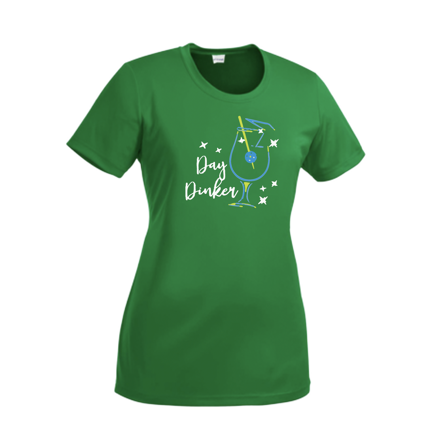 Day Dinker Pickleball Olive | Women’s Short Sleeve Crewneck Pickleball Shirts | 100% Polyester