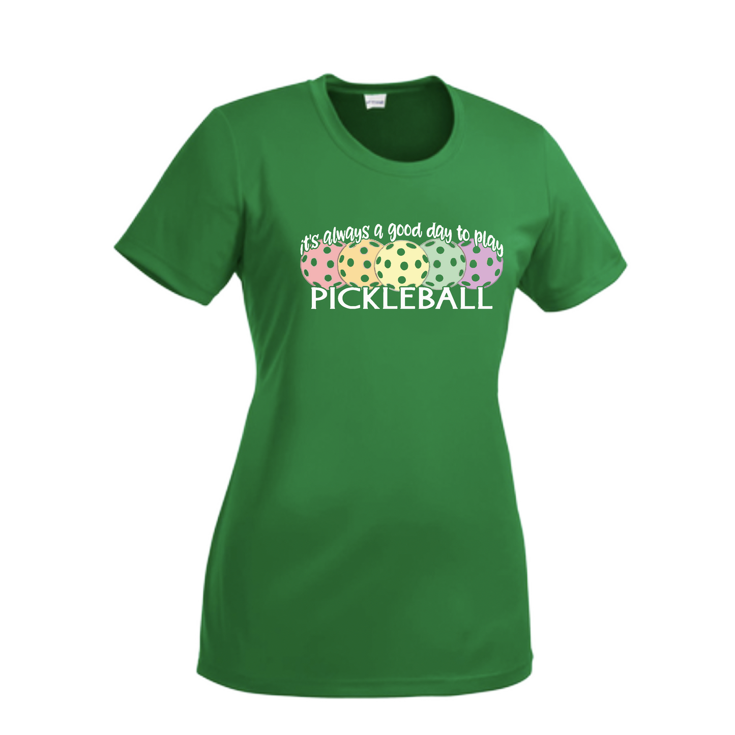 It's Always a Good Day to Play Pickleball | Women’s Short Sleeve Crewneck Pickleball Shirts | 100% Polyester