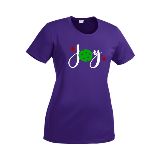 Joy | Women’s Short Sleeve Crewneck Pickleball Shirts | 100% Polyester