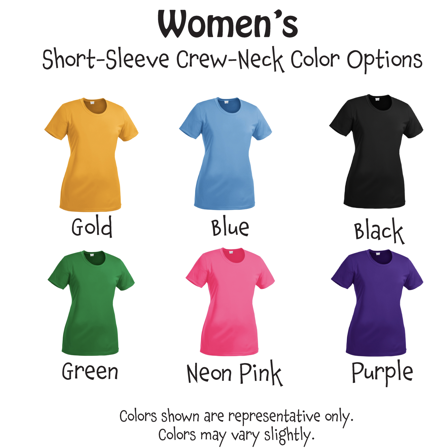 Joy | Women’s Short Sleeve Crewneck Pickleball Shirts | 100% Polyester