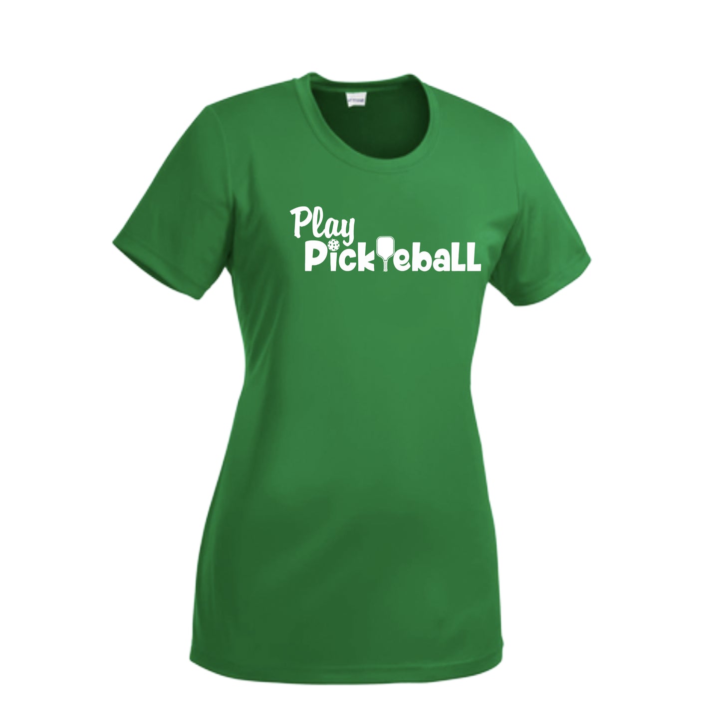 Play Pickleball | Women’s Short Sleeve Crewneck Athletic Shirts | 100% Polyester