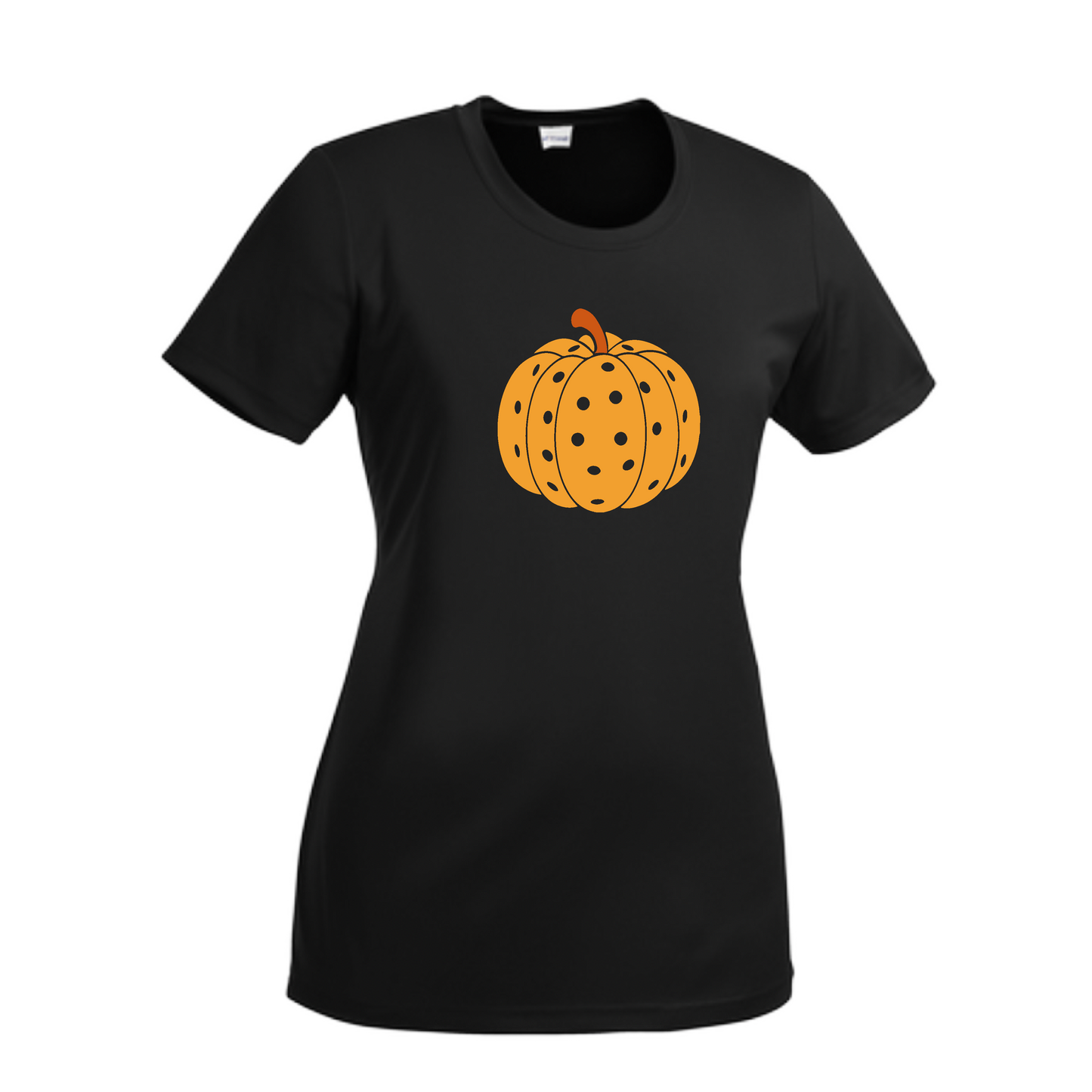 Pumpkin Pickleball | Women’s Short Sleeve Crewneck Pickleball Shirts | 100% Polyester