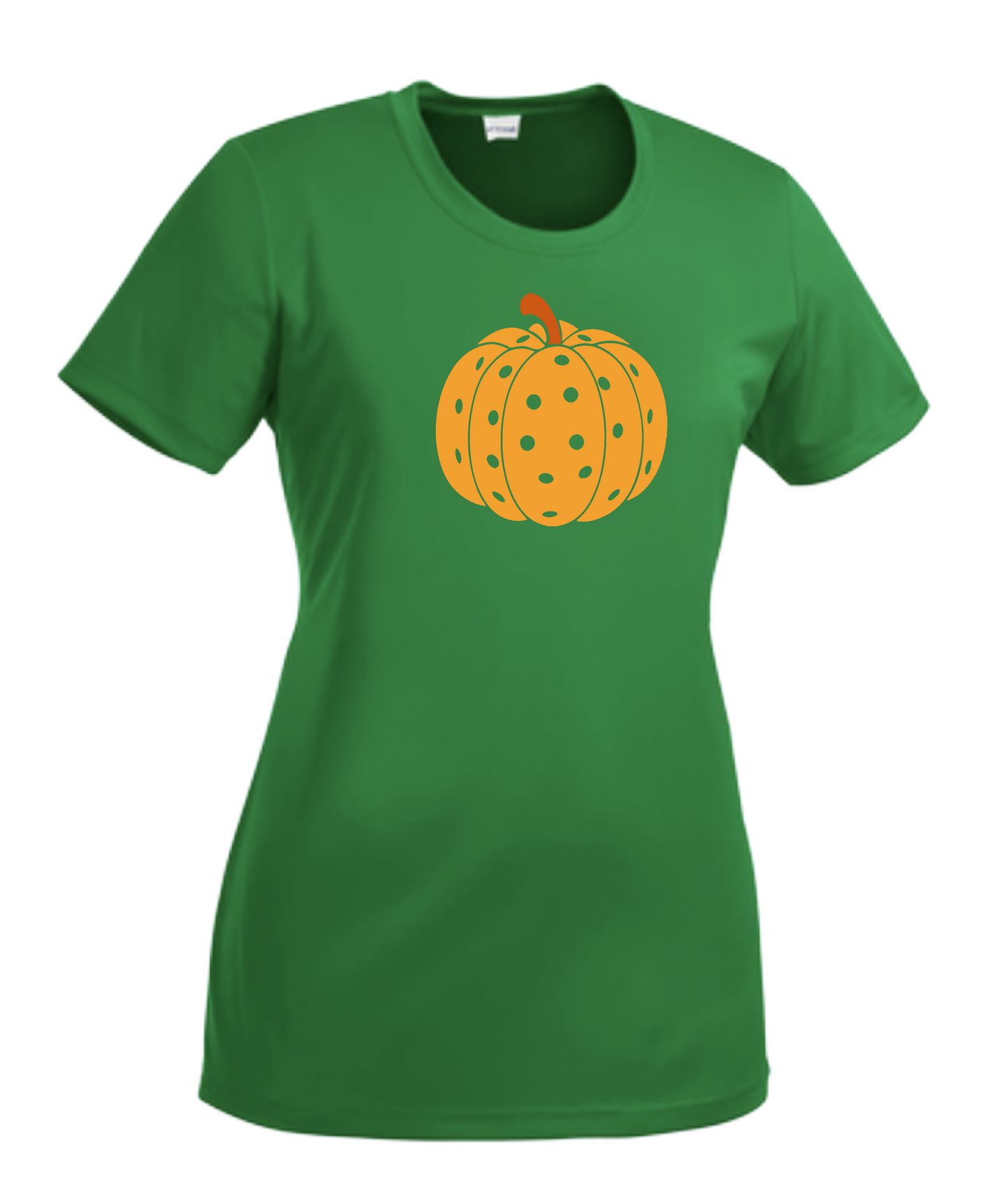 Pumpkin Pickleball | Women’s Short Sleeve Crewneck Pickleball Shirts | 100% Polyester