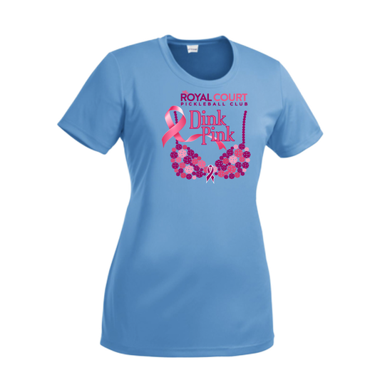 Royal Court Dink Pink | Women’s Short Sleeve Crewneck Pickleball Shirts | 100% Polyester