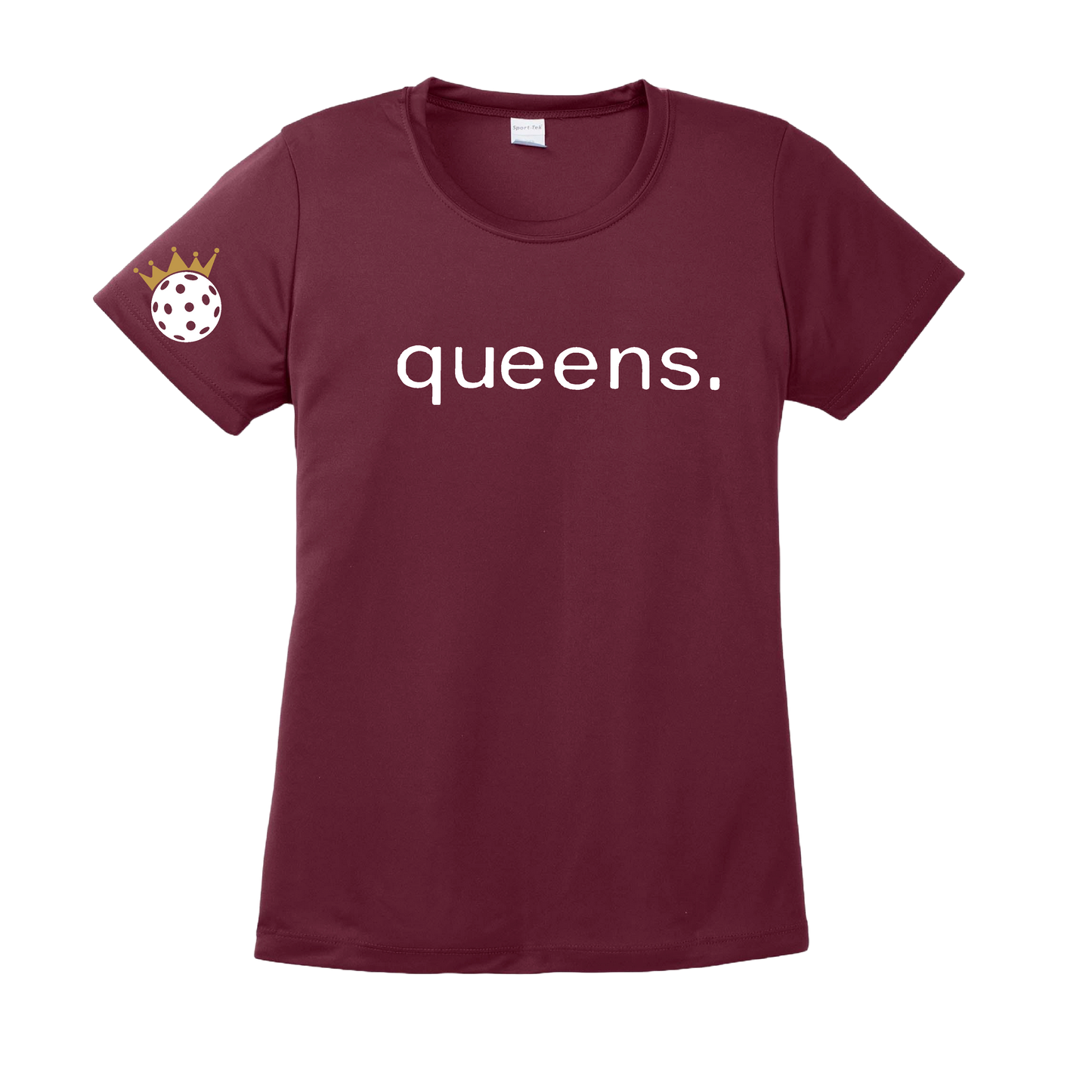 Queens With Crown | Clearance Women’s Short Sleeve Crewneck Pickleball Shirts | 100% Polyester