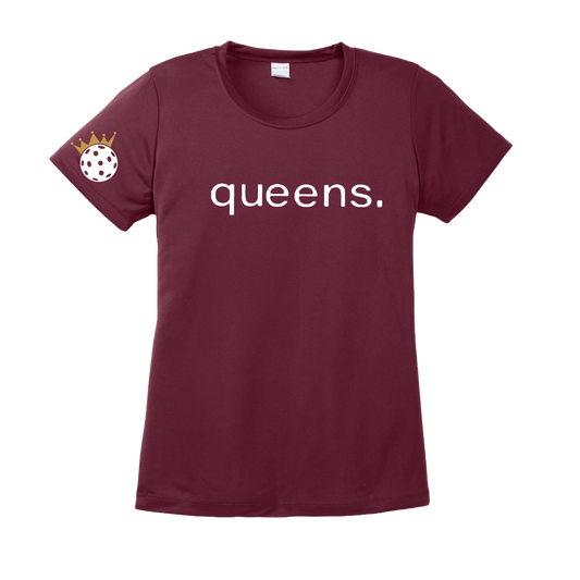 Queens With Crown | Clearance Women’s Short Sleeve Crewneck Pickleball Shirts | 100% Polyester