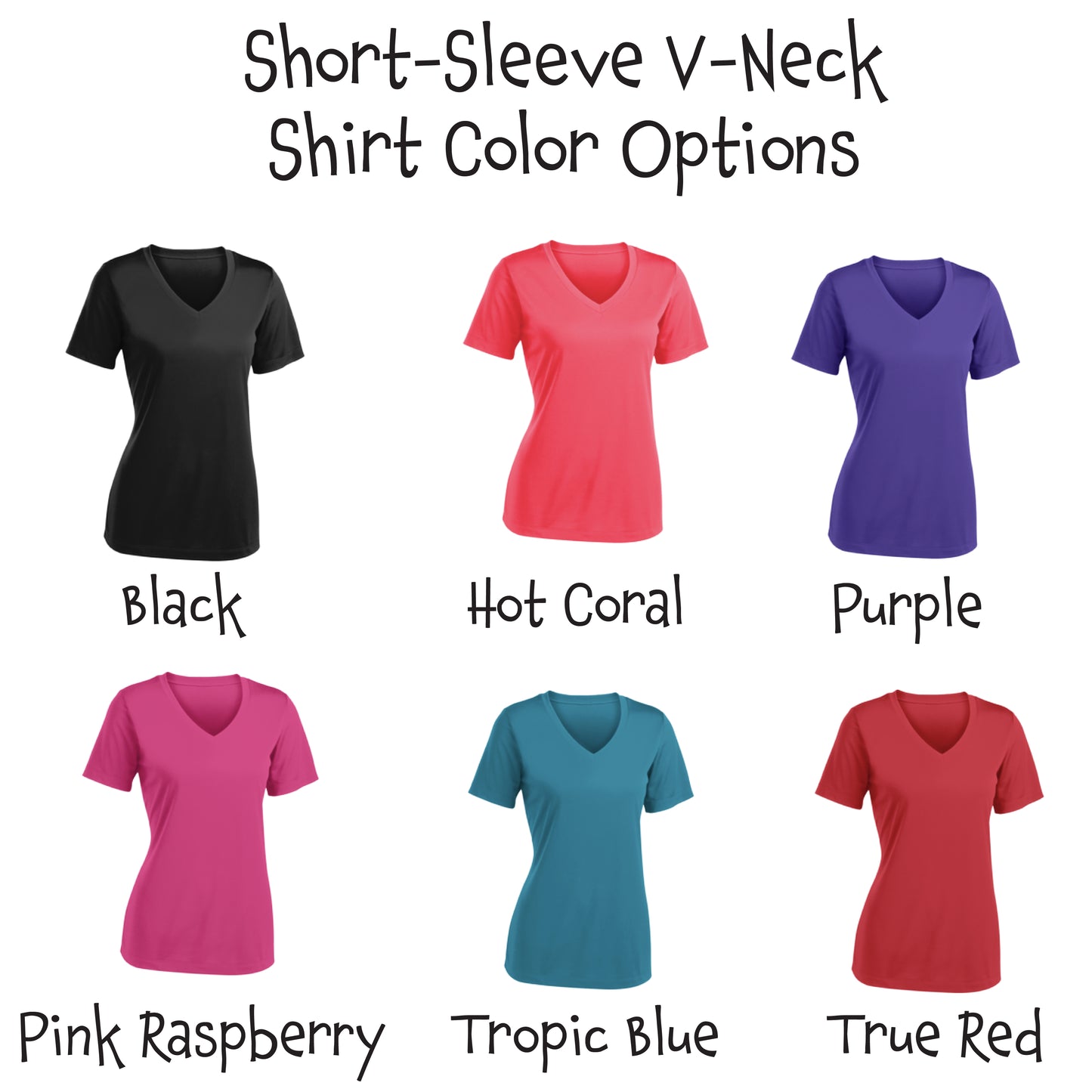 002 With Pickleballs (Colors Rainbow Red Cyan) Customizable | Women's Short Sleeve V-Neck Pickleball Shirts | 100% Polyester