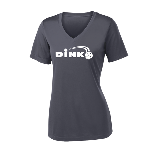 Dink | Women's Short Sleeve V-Neck Pickleball Shirts | 100% Polyester