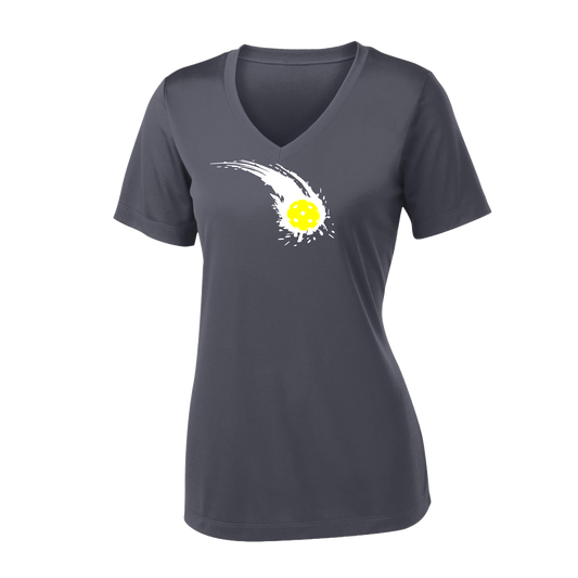 Pickleball Impact | Women's Short Sleeve V-Neck Pickleball Shirts | 100% Polyester