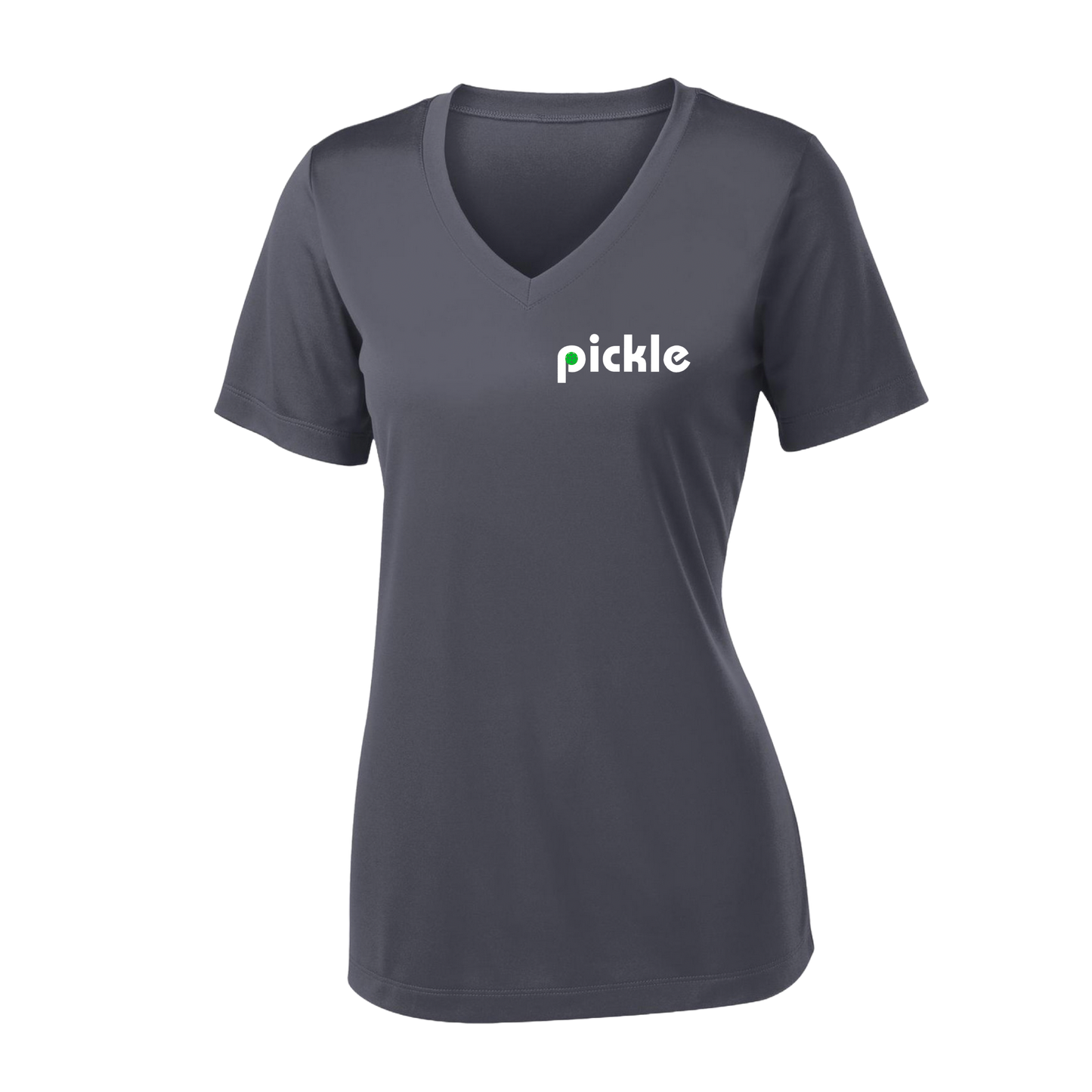 Pickle (Customizable) | Women's Short Sleeve V-Neck Pickleball Shirts | 100% Polyester