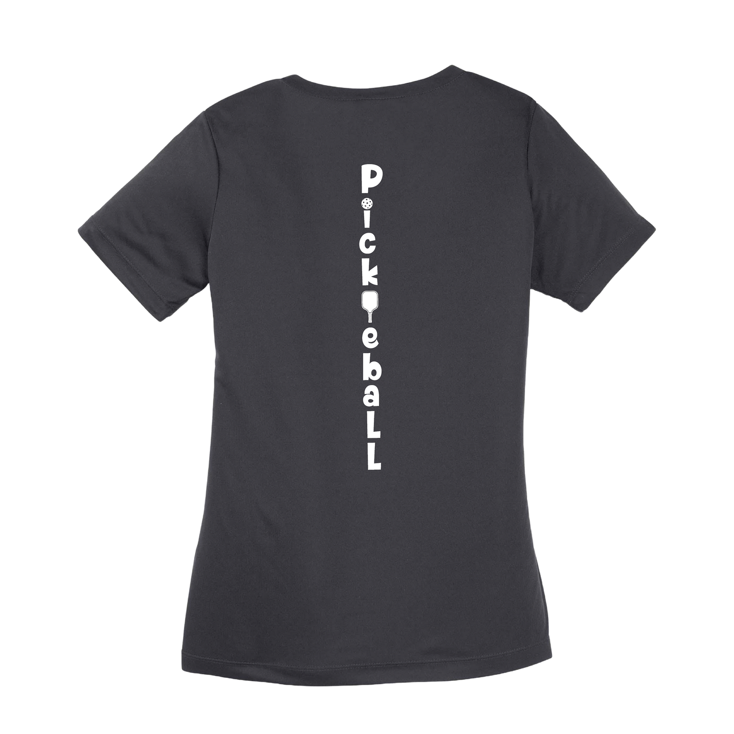 Pickleball Vertical (Customizable) | Women's Short Sleeve V-Neck Pickleball Shirts | 100% Polyester