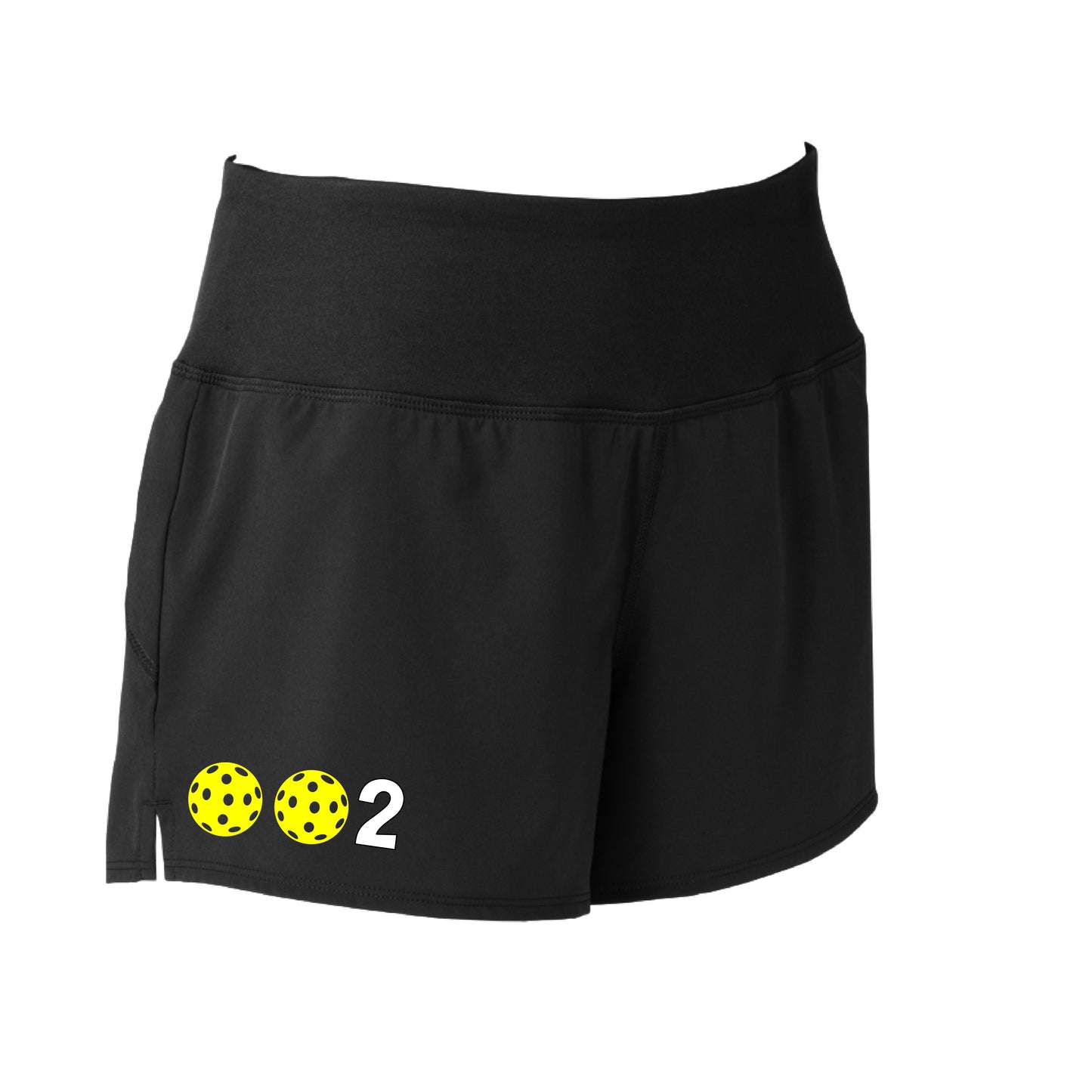 002 With Pickleballs (Colors Yellow White Pink Red Green) | Women's Pickleball Shorts