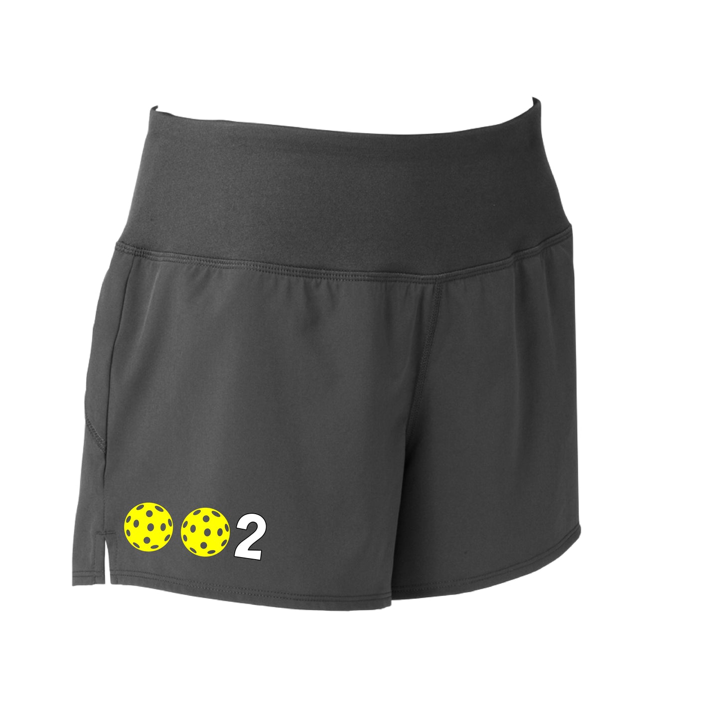 002 With Pickleballs (Colors Yellow White Pink Red Green) | Women's Pickleball Shorts