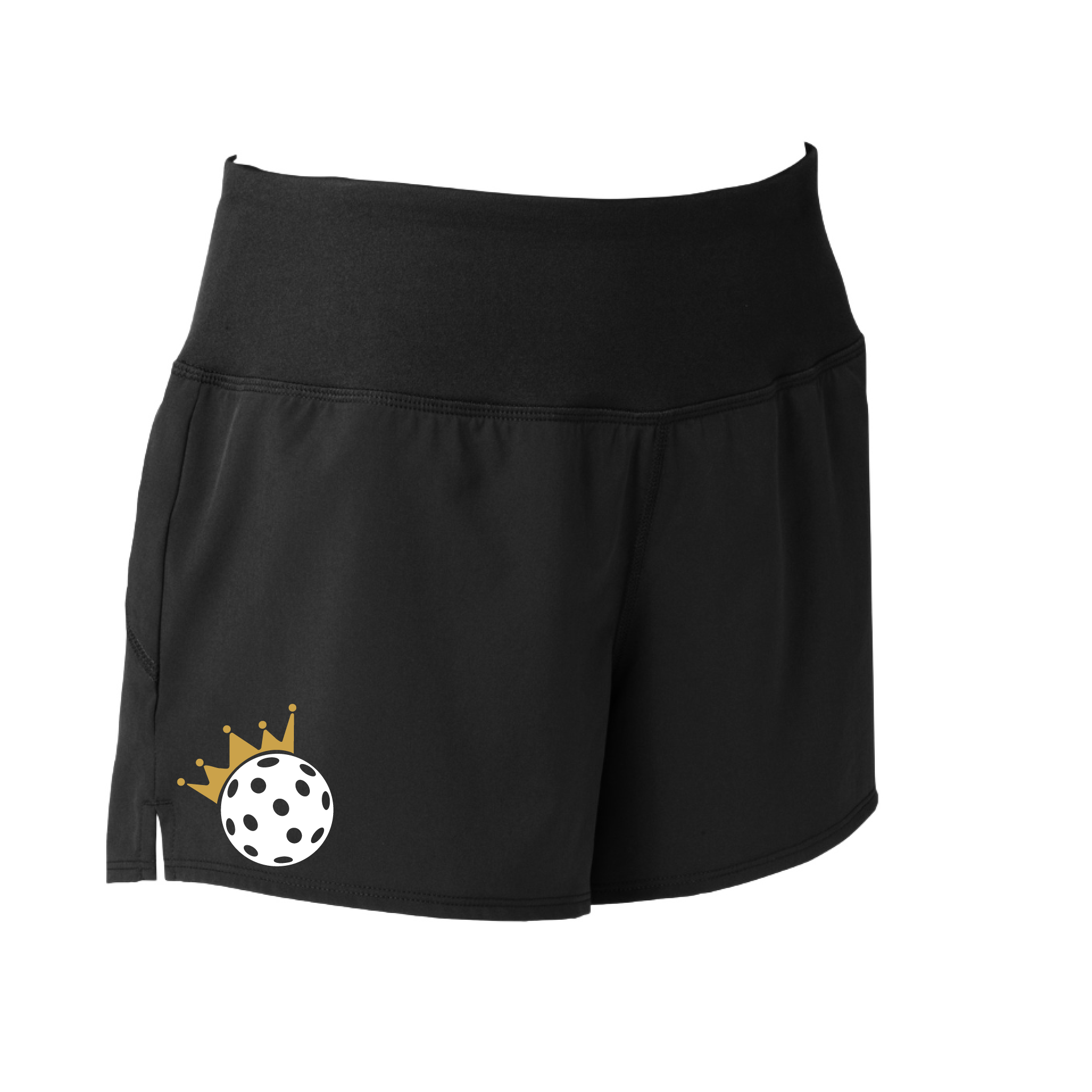 The Pickleball Queen and Crown Shorts are designed to offer women the ultimate in versatility, comfort, and security. With an exterior cell phone pocket on the waistband and a removable tag for extra comfort, you can transition from the court to your day-to-day activities with ease. Additionally, thanks to the 3 1/2" inseam, the shorts won't ride up no matter how physically demanding the pickleball game.